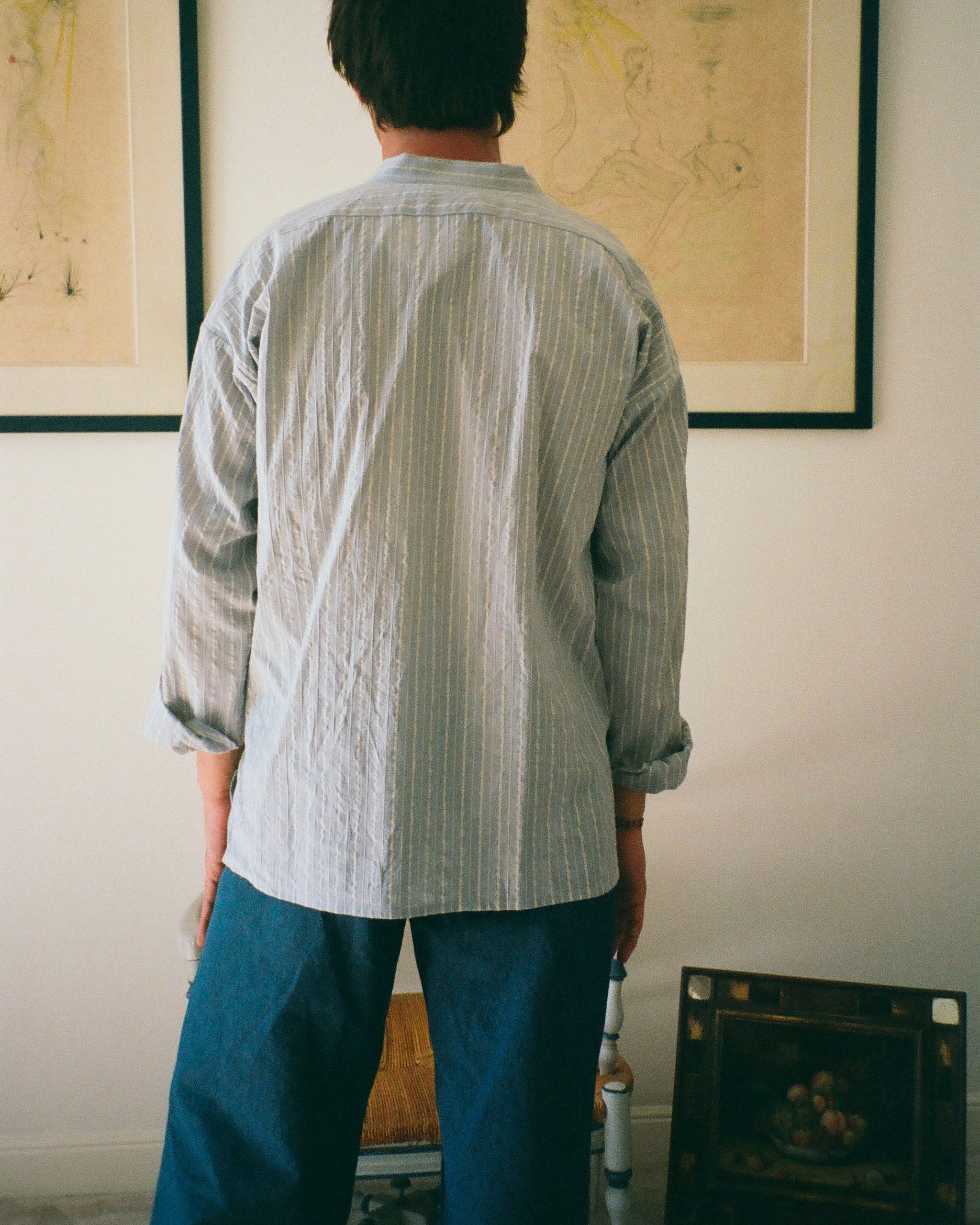 LICES SHIRT - TURQUOISE STRIPE