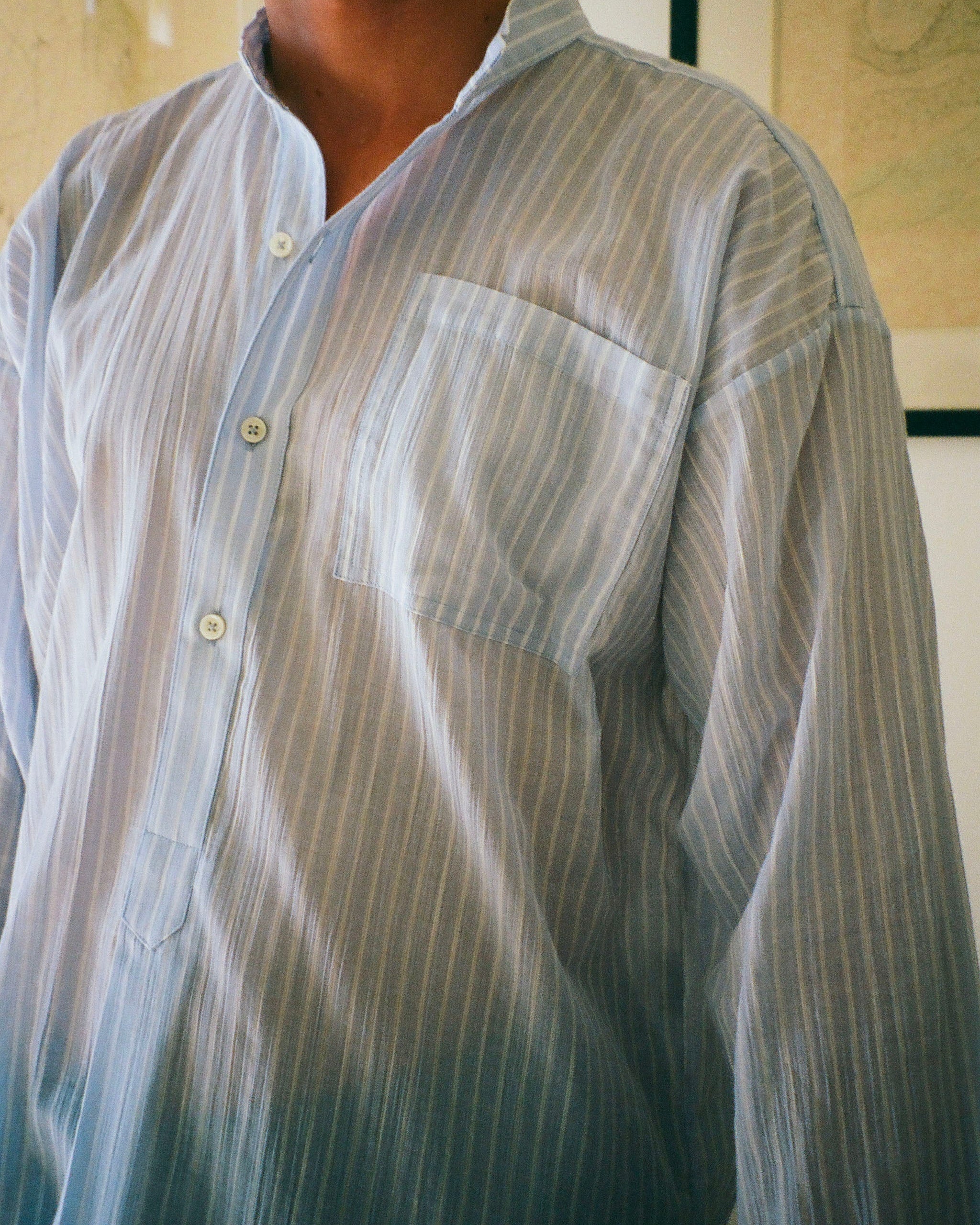 CHEMISE LICES RAYURES BLEU