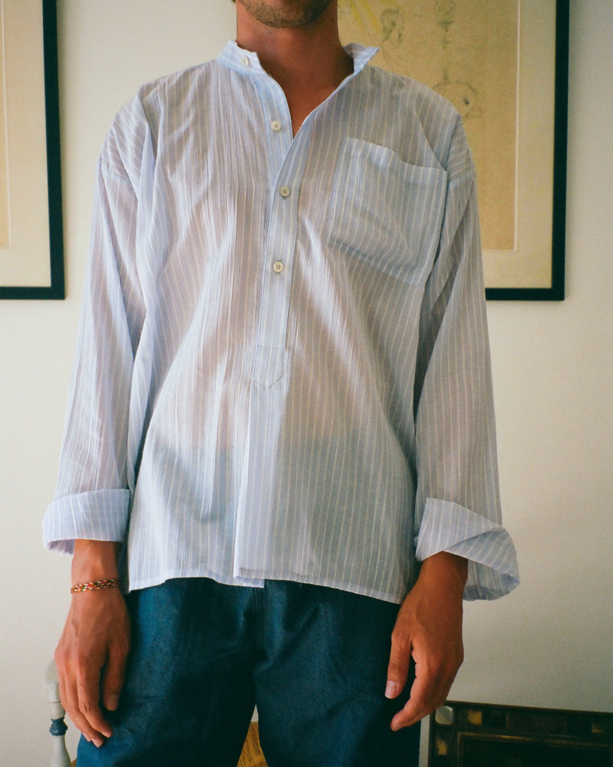 LICES SHIRT - TURQUOISE STRIPE
