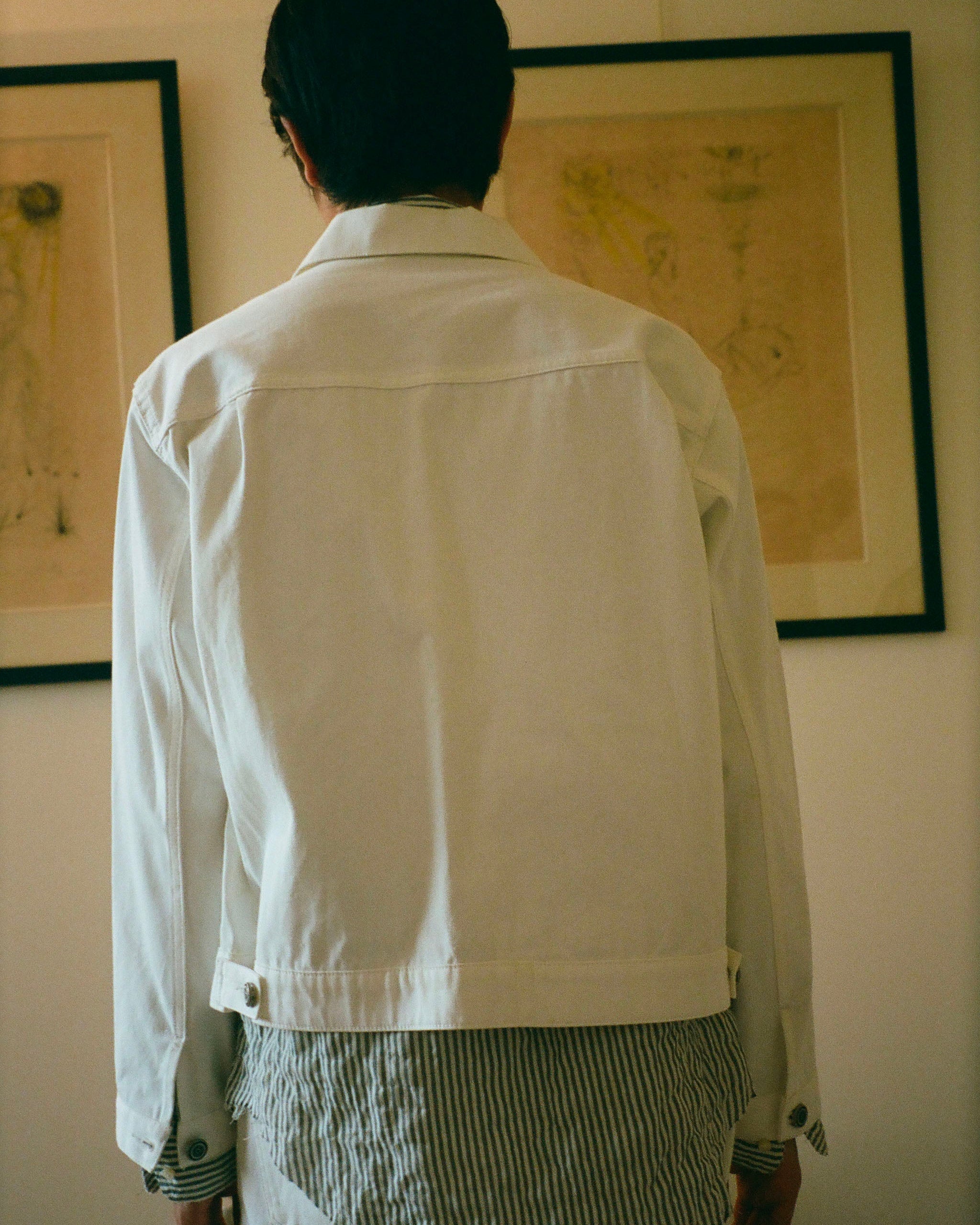 VESTE ALAIN CANVA BLANC