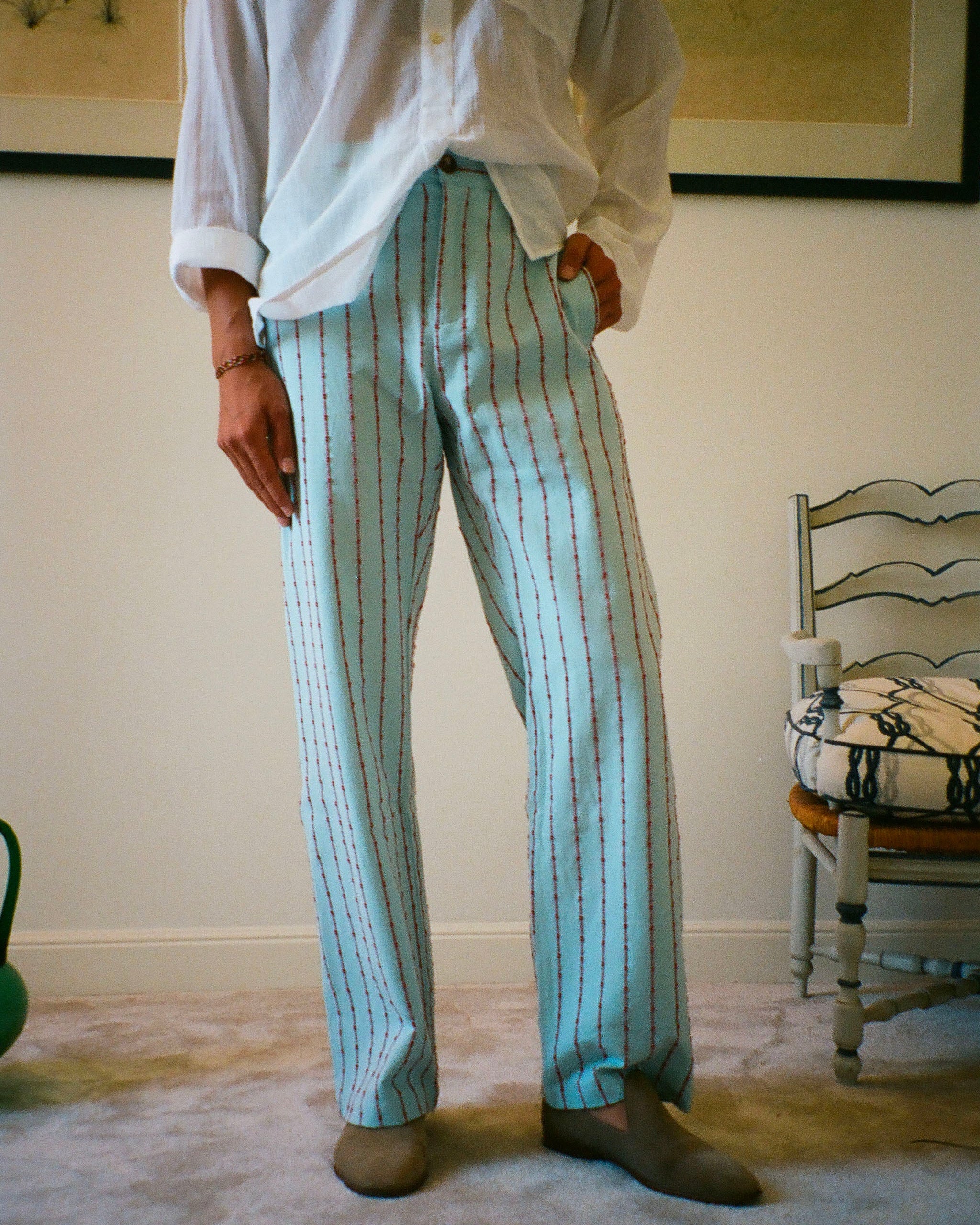 PANTALON CAPON TRESSE BLUE PINK