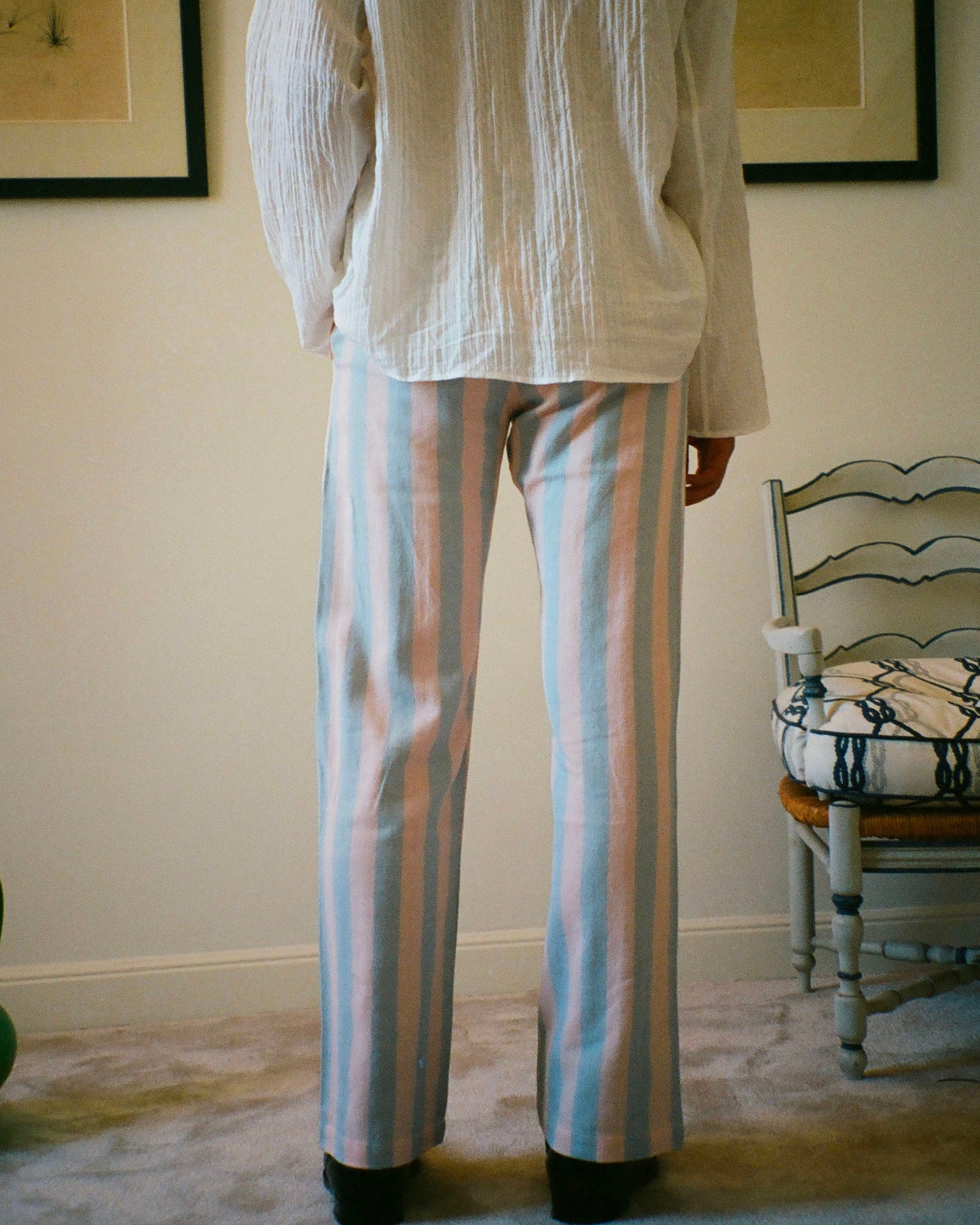 PANTALON CAPON PARASOL AZUR & ROSE