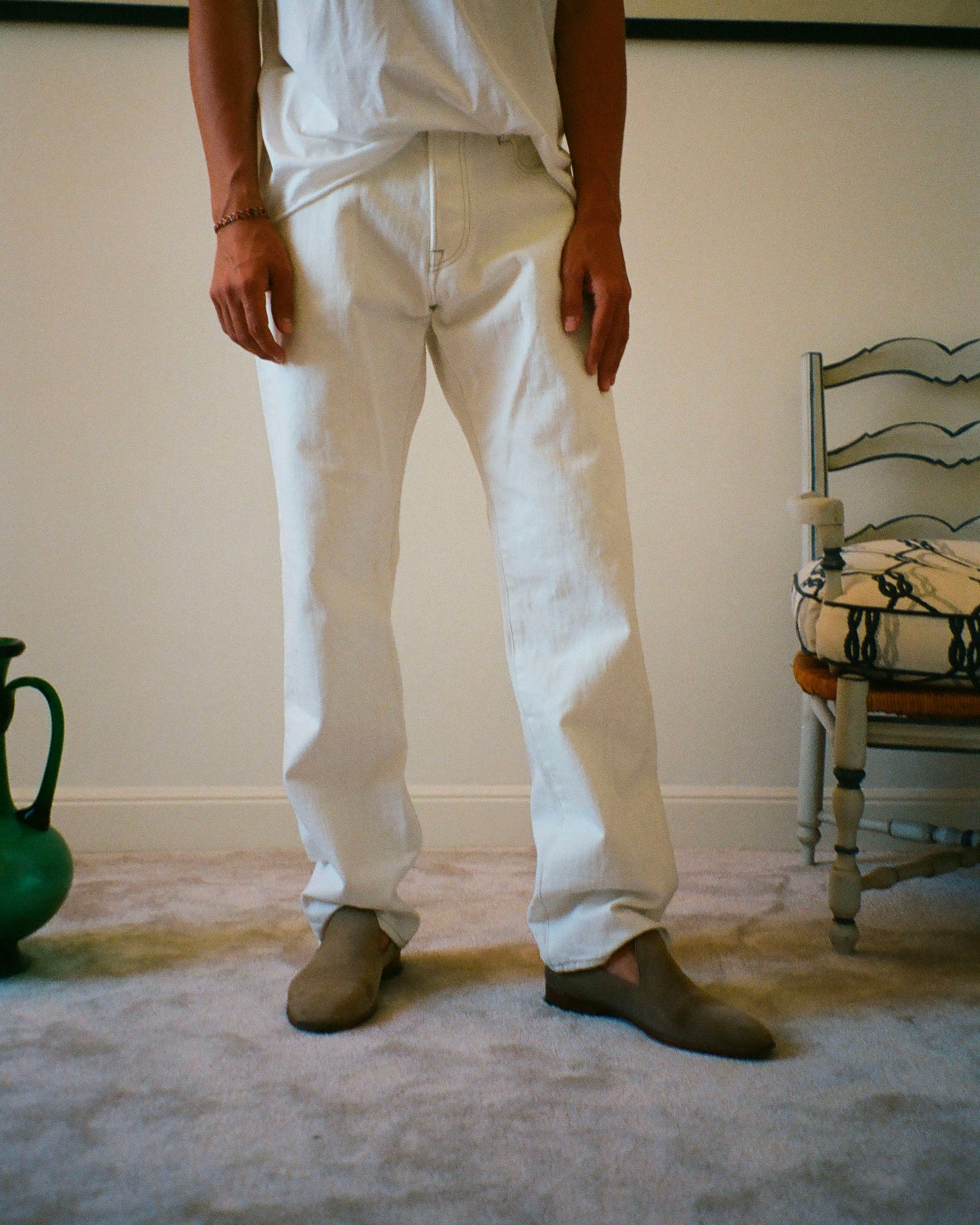 EREVAN JEANS - WHITE SELVEDGE DENIM