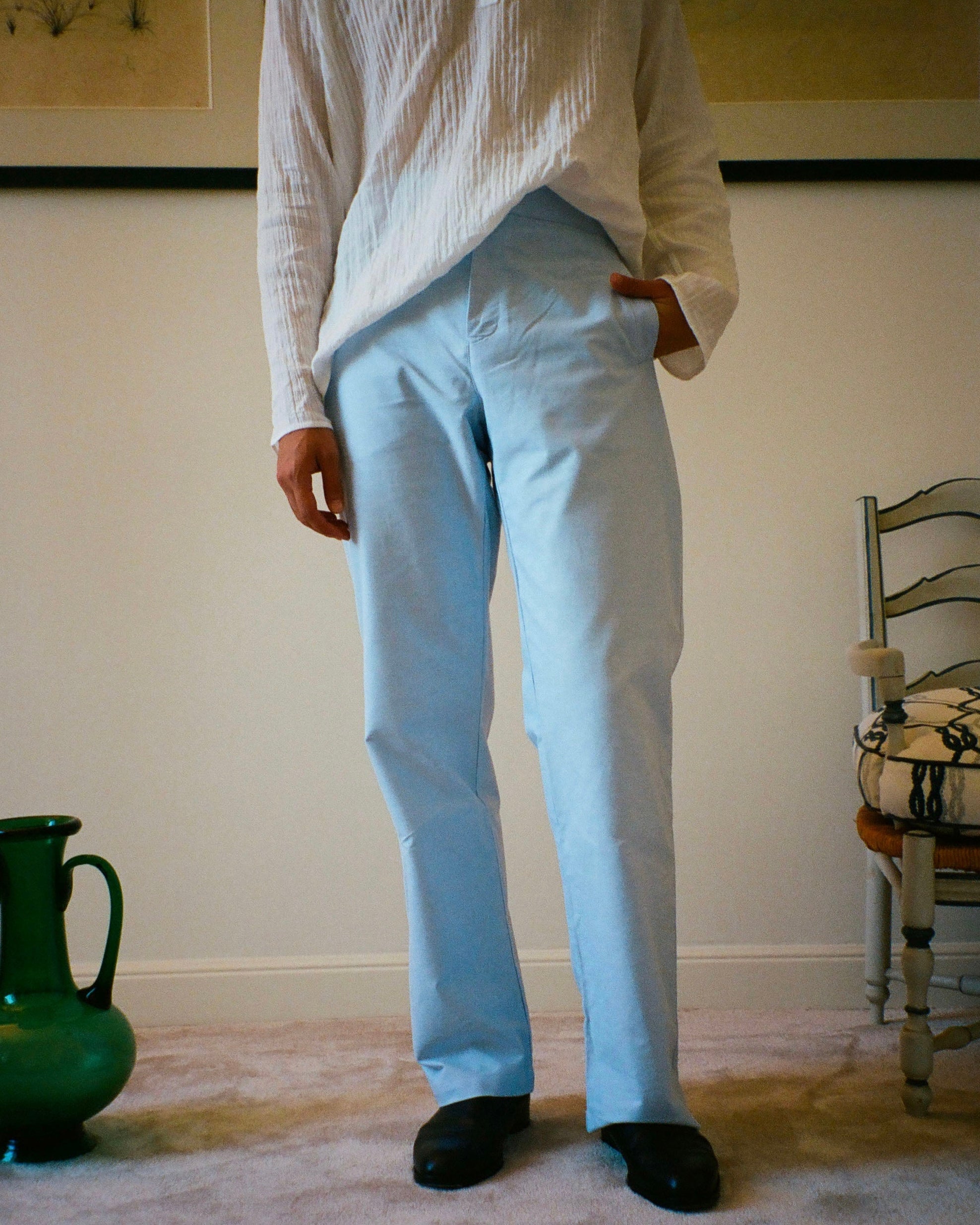 PANTALON CAPON OXFORD AZUR