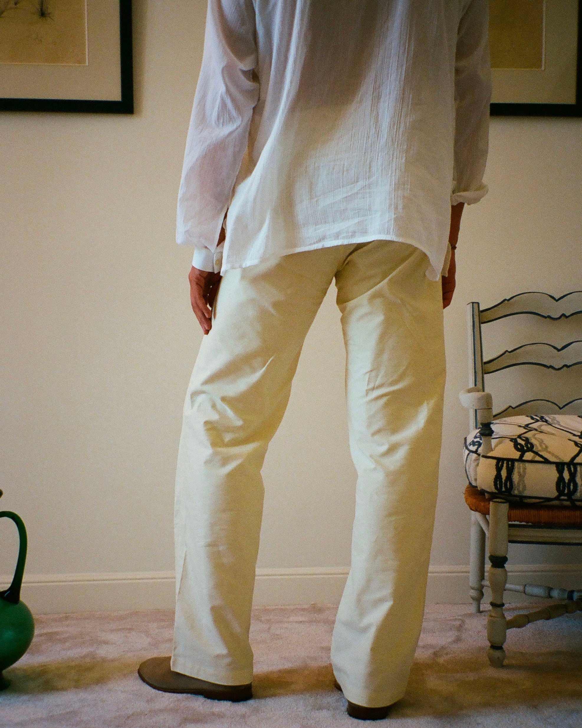 PANTALON CAPON OXFORD JAUNE