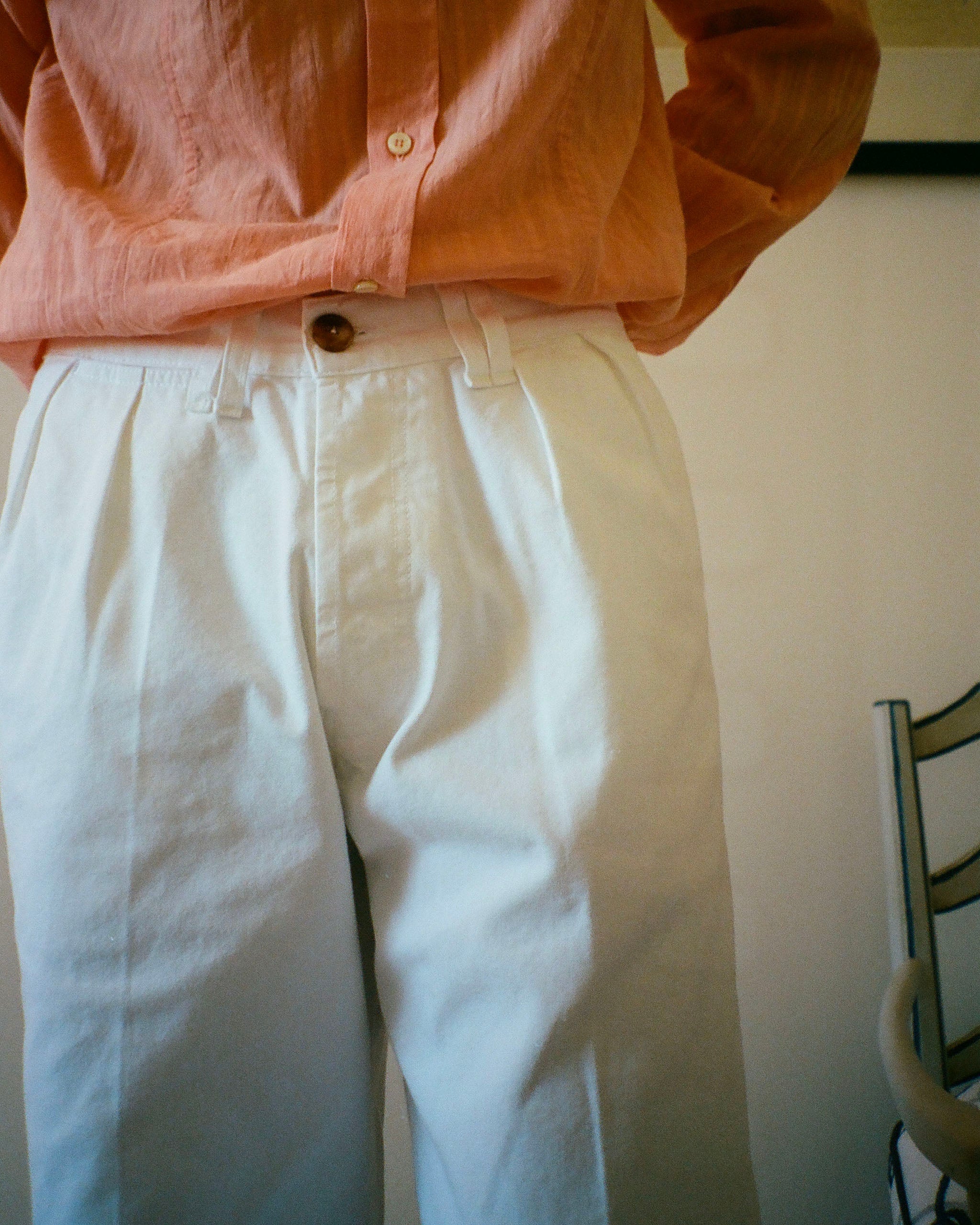 PANTALON WALTER CANVAS BLANC