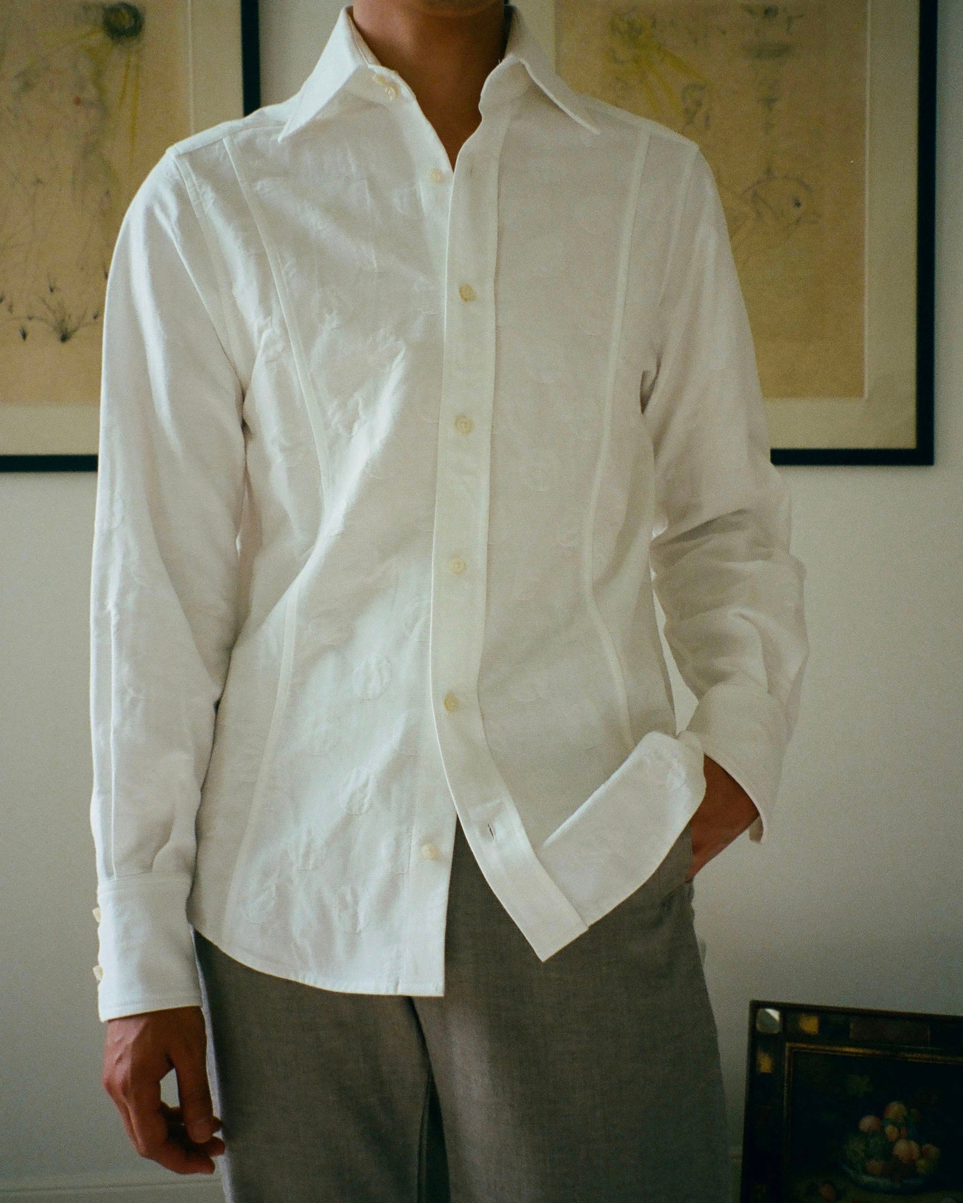 CHEMISE WILL DOTTS BLANCS