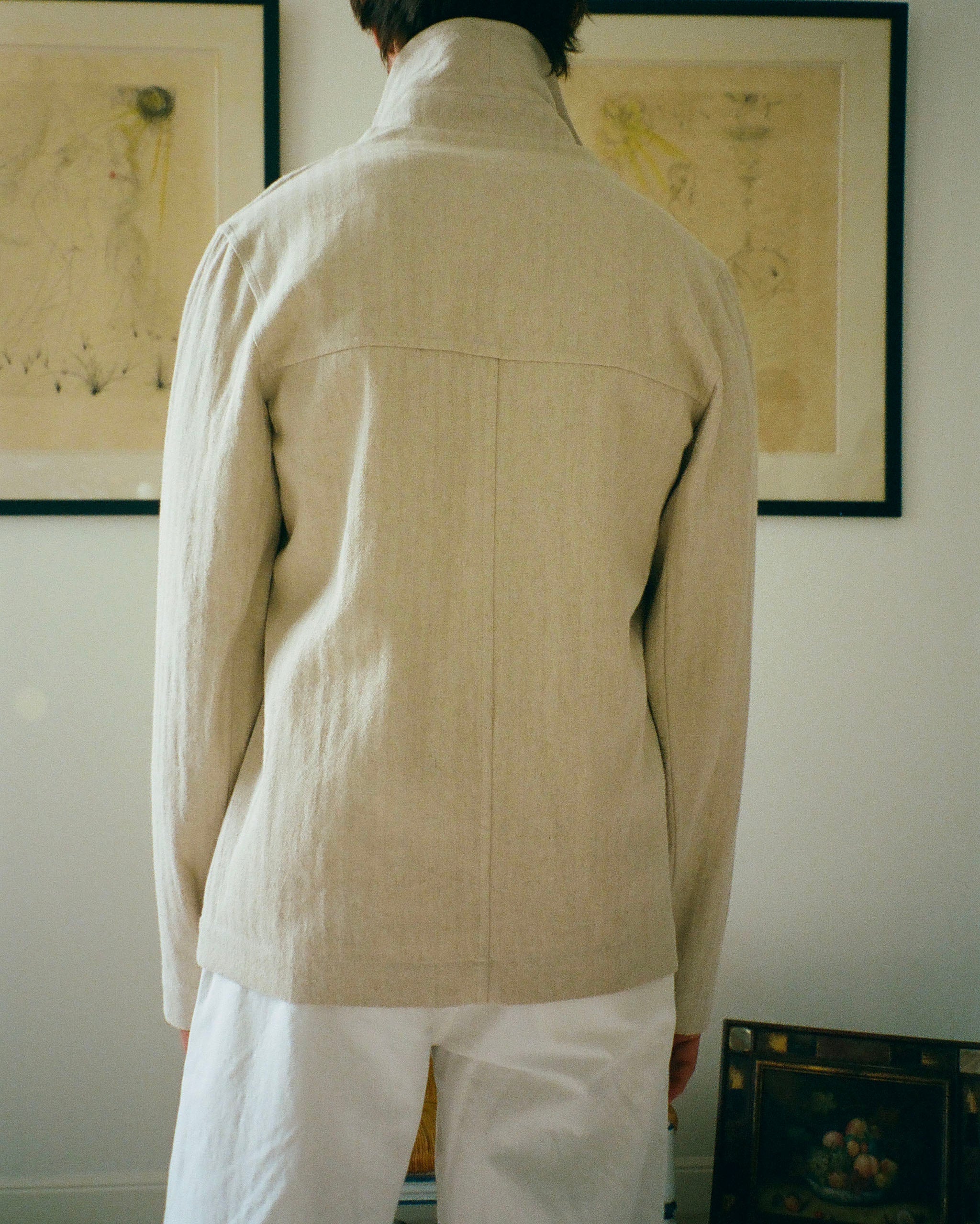 VESTE CAMARGE D'ÉTÉ HERRINGBONE SABLE