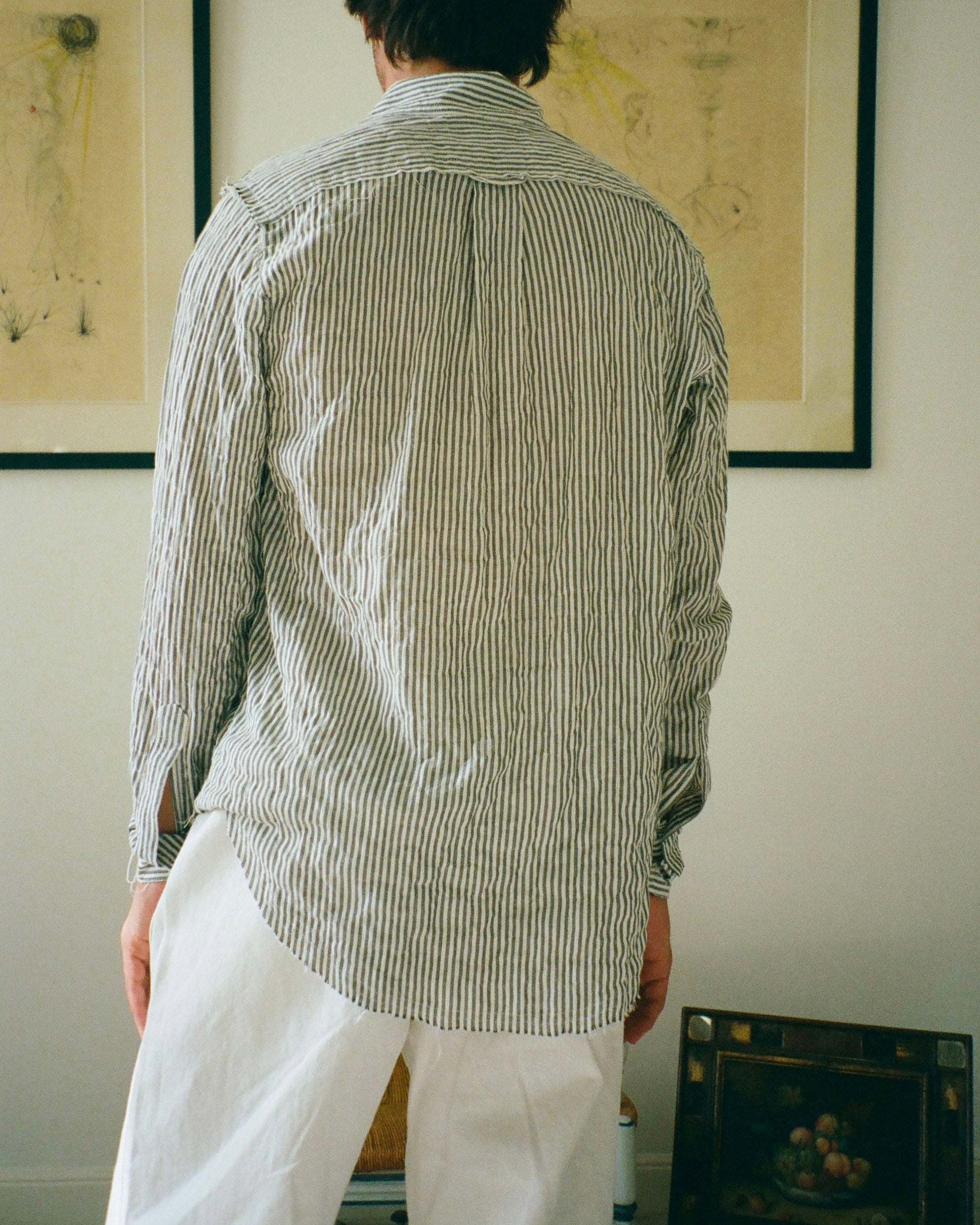 CHEMISE JAGGER HERRINGBONE BLUE