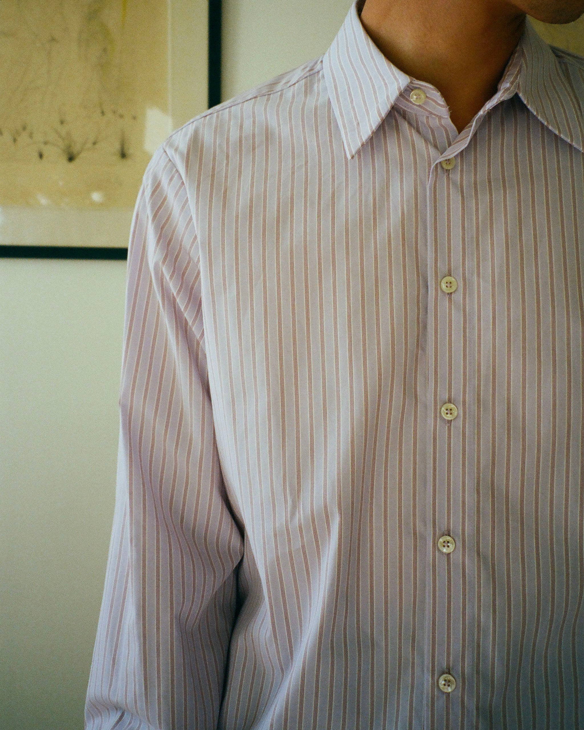 CHEMISE ELTON RAYURES PARMES