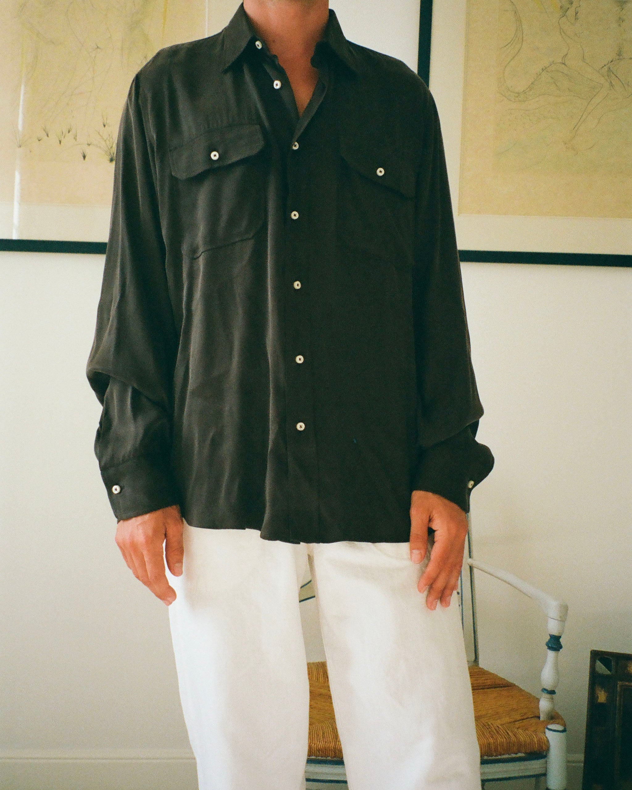 CHEMISE CAMARGUE SOIRÉE CHARCOAL