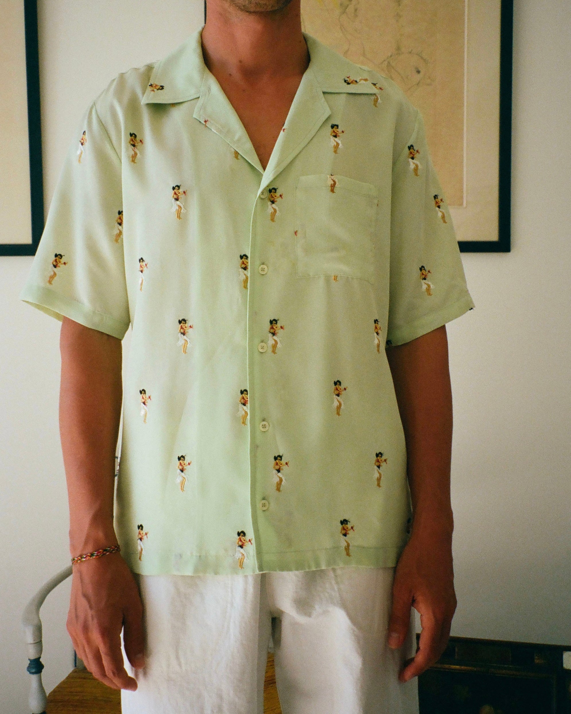 Chemise Escalet Hawaïenne vert