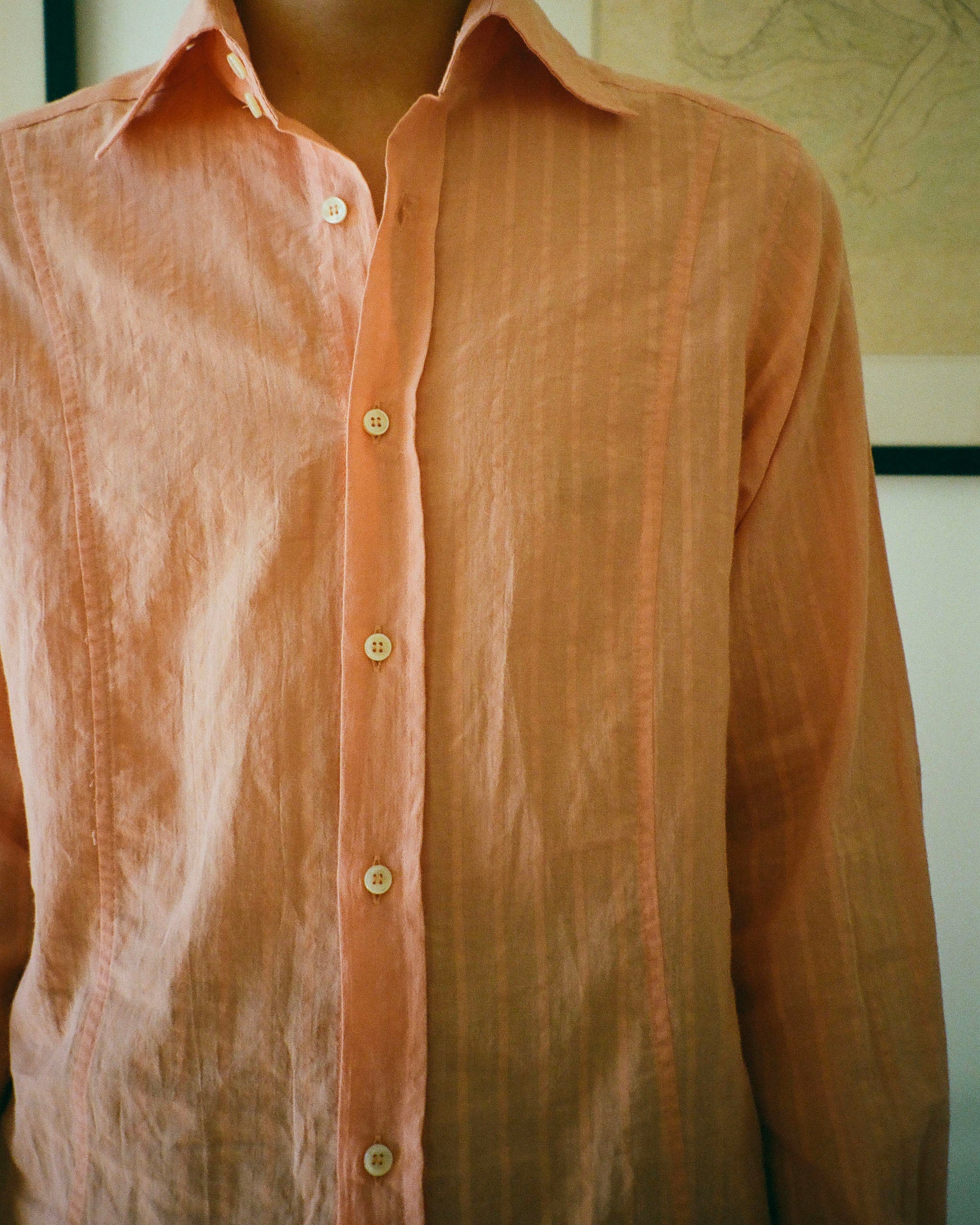 CHEMISE WILL RAYURES ORANGE