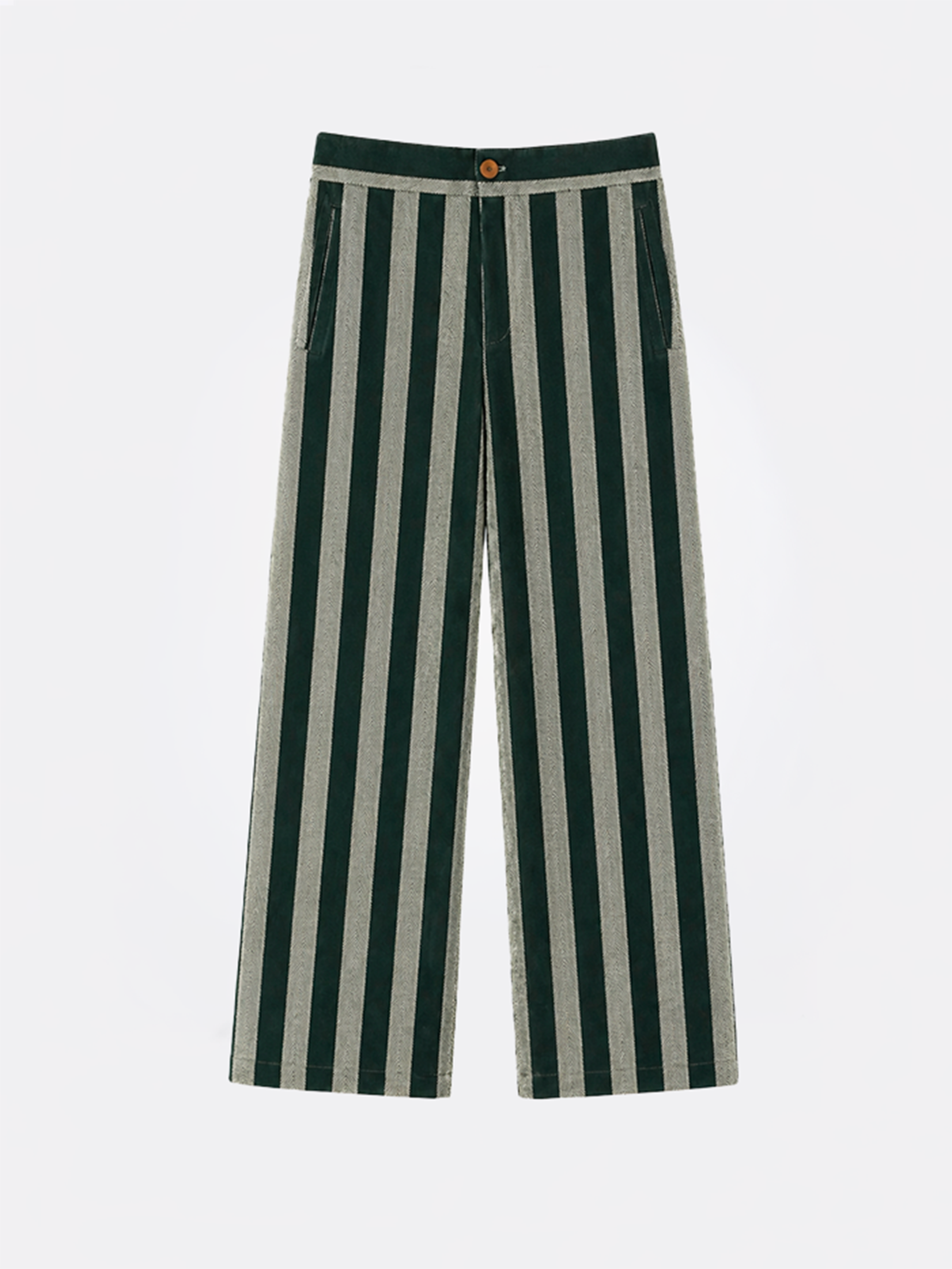 DOBBY GREEN CAPON TROUSERS