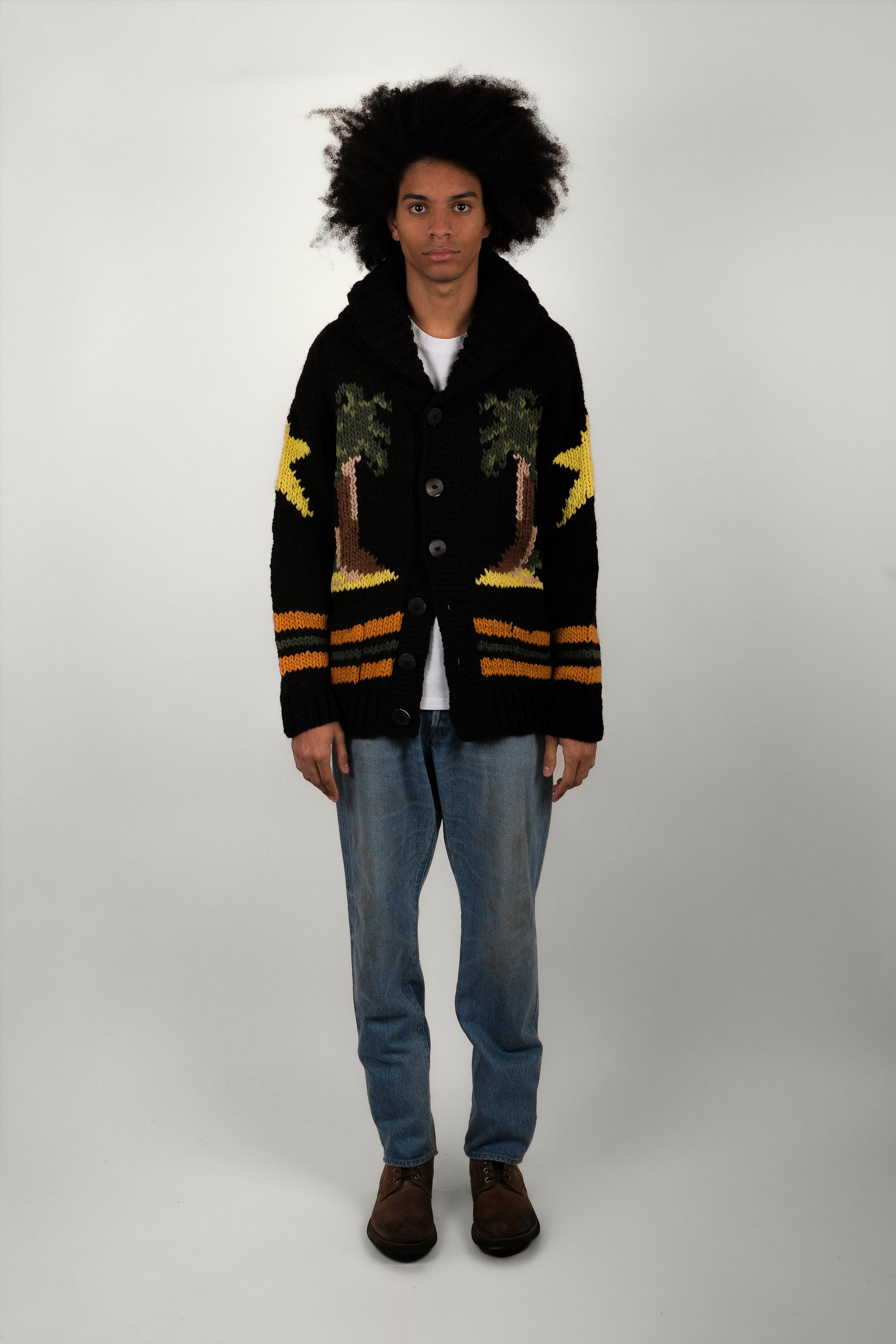 CARDIGAN • MAISON VOYAGE BLACK | Cardigan pour homme Erevan