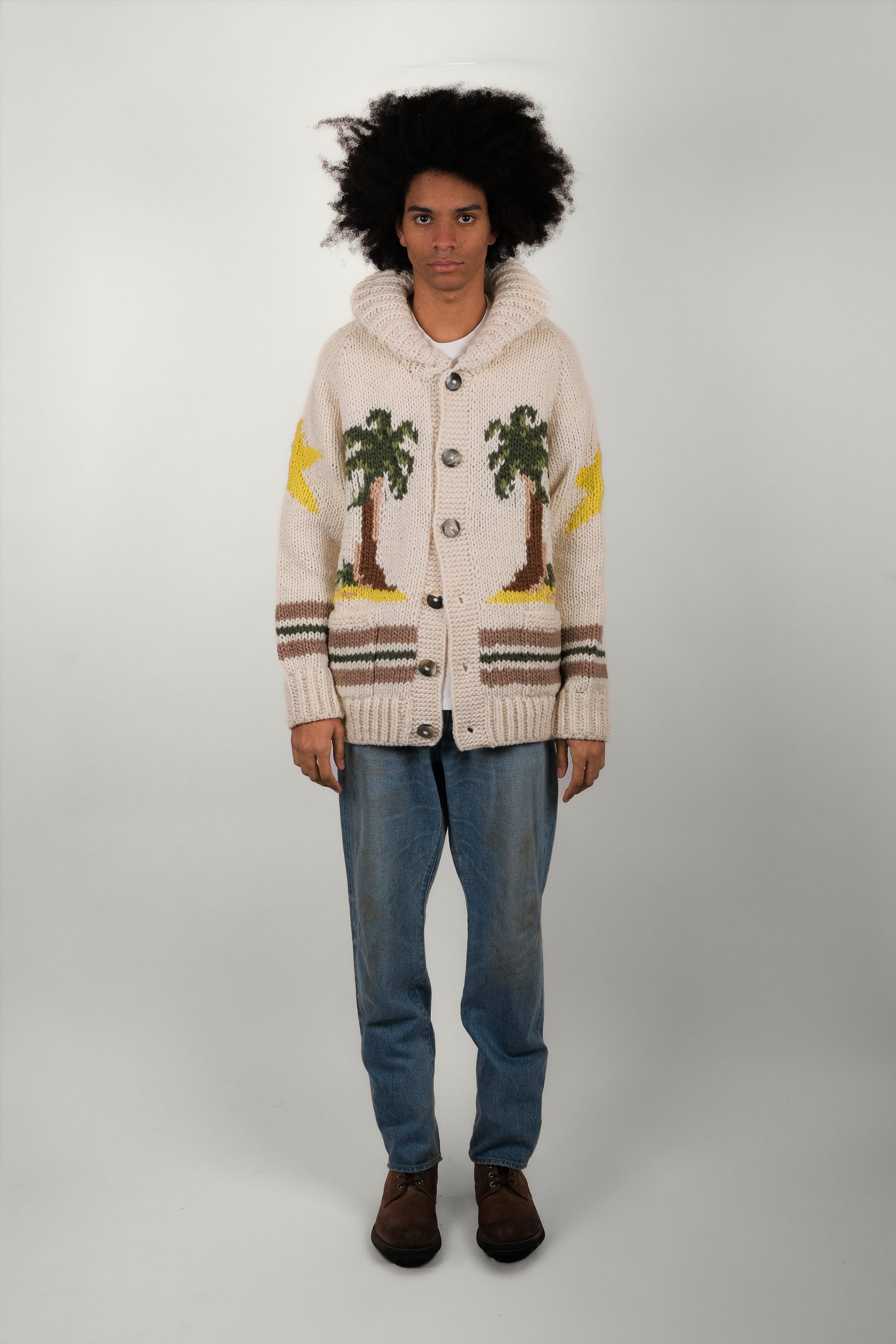 CARDIGAN • MAISON VOYAGE OFF WHITE | Cardigan pour homme Erevan