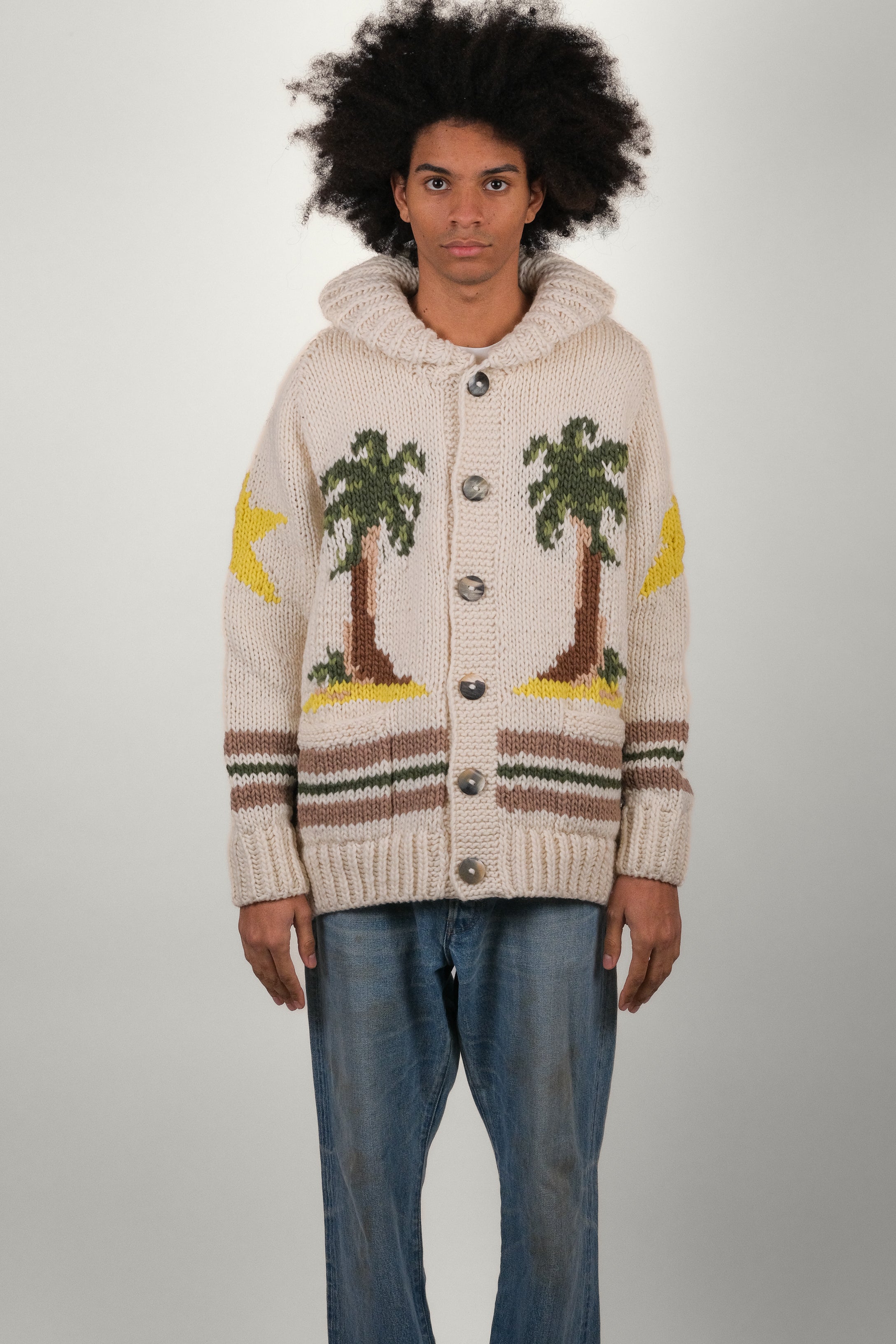 CARDIGAN • MAISON VOYAGE OFF WHITE | Cardigan pour homme Erevan