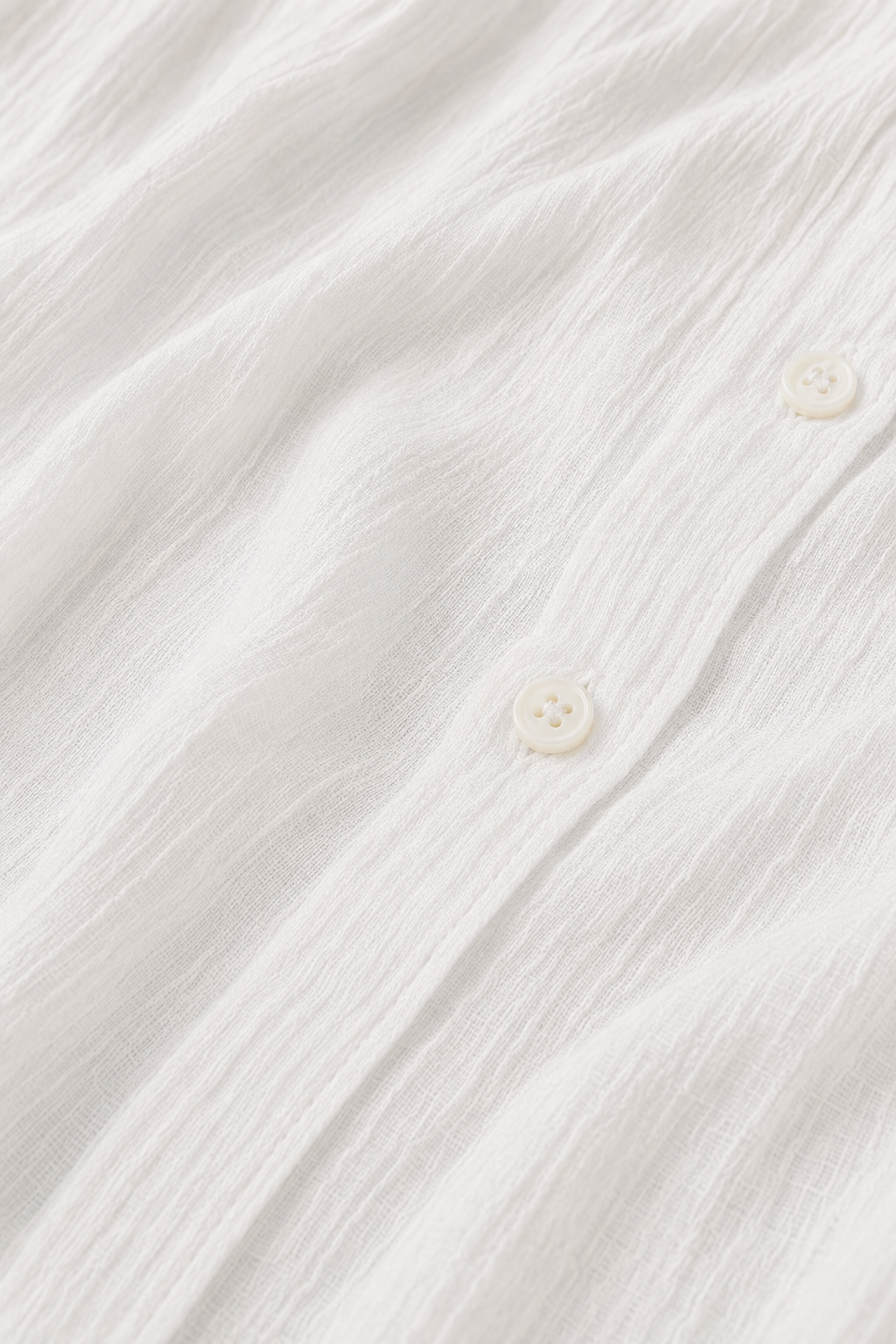 CHEMISE LICES - FROISSÉ CÔTELÉ BLANC