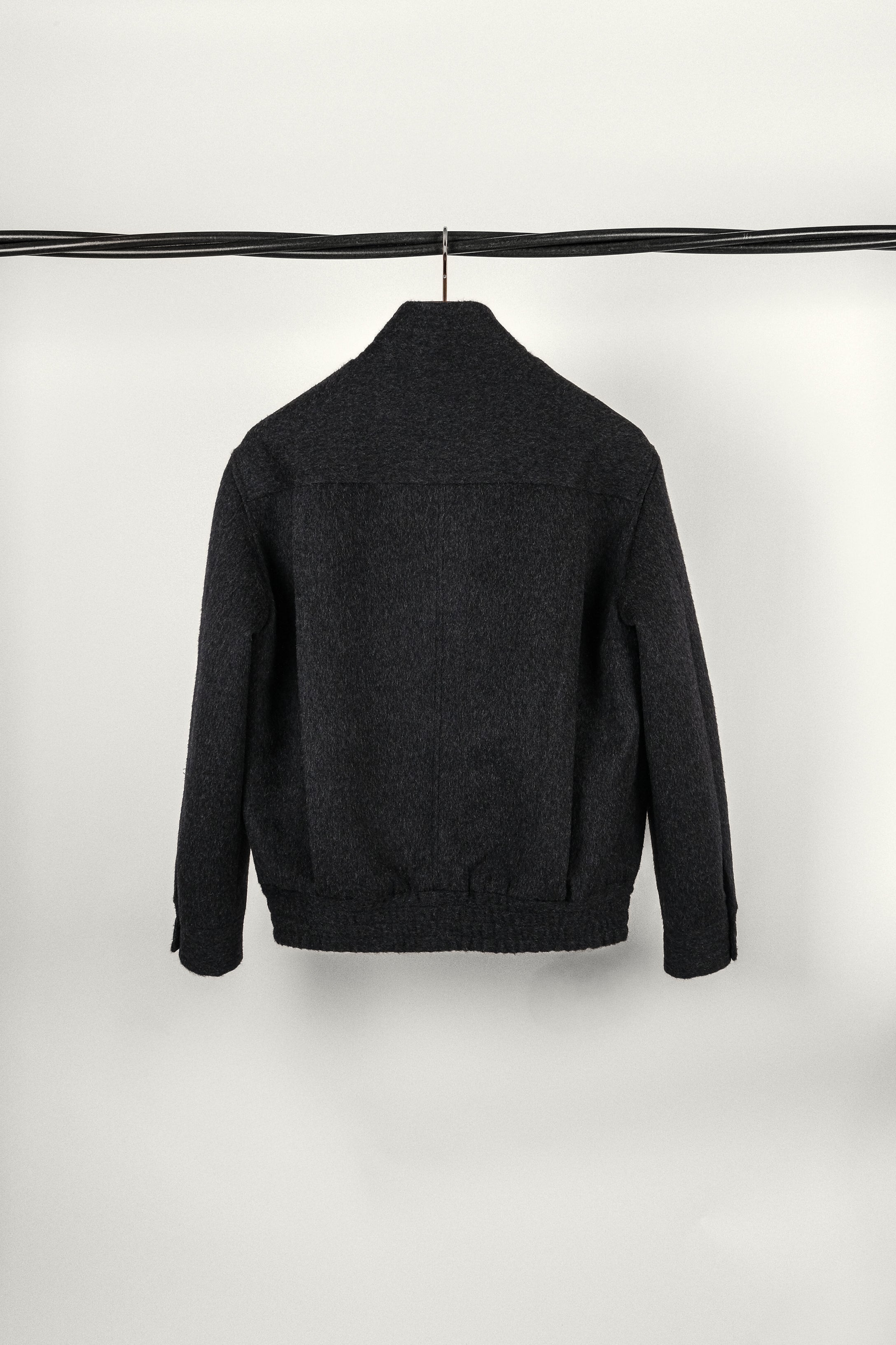 VESTE 8B LAINE GRISE