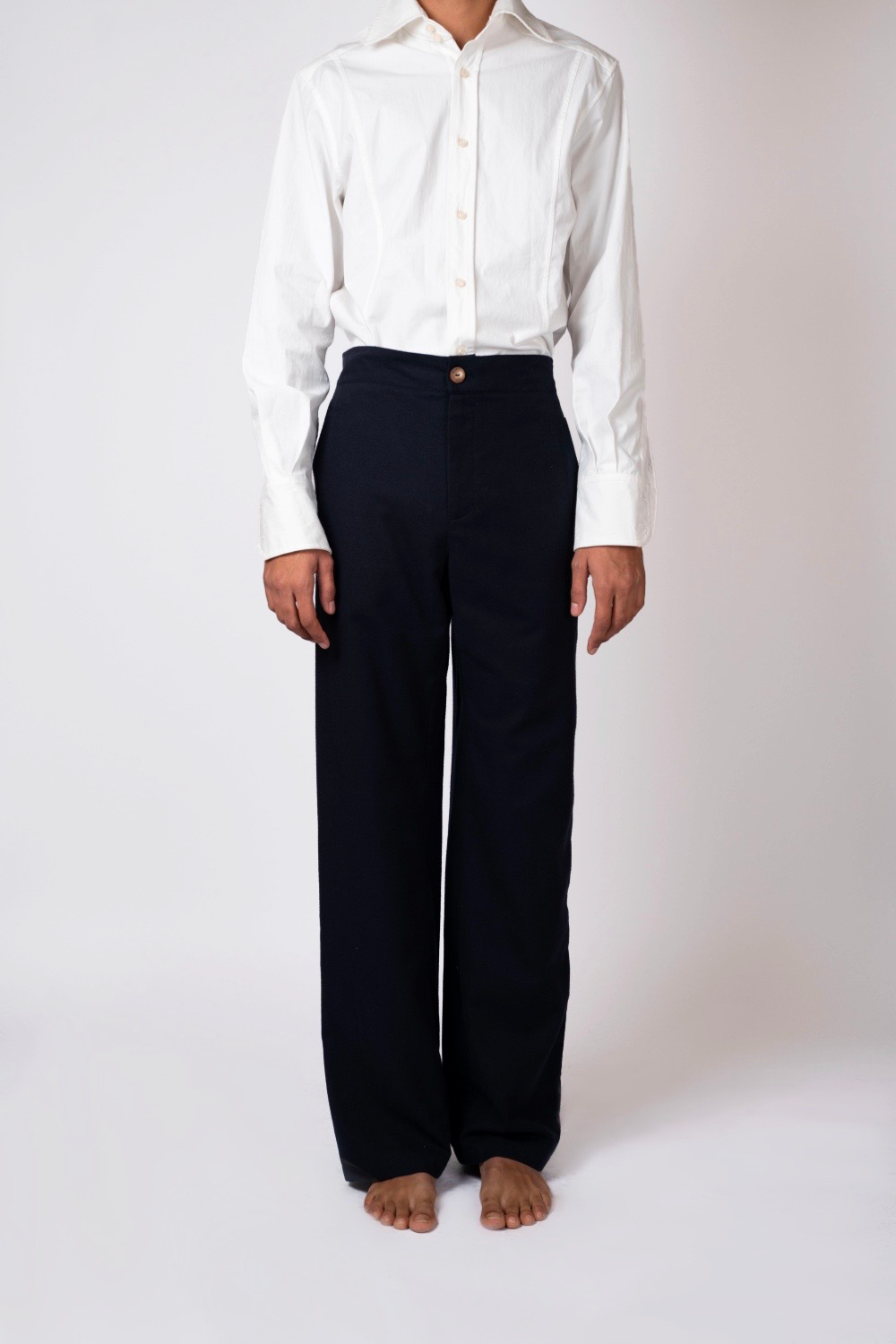 PANTALON CAPON • BRUSHED TWILL NAVY | Pantalon pour homme Erevan