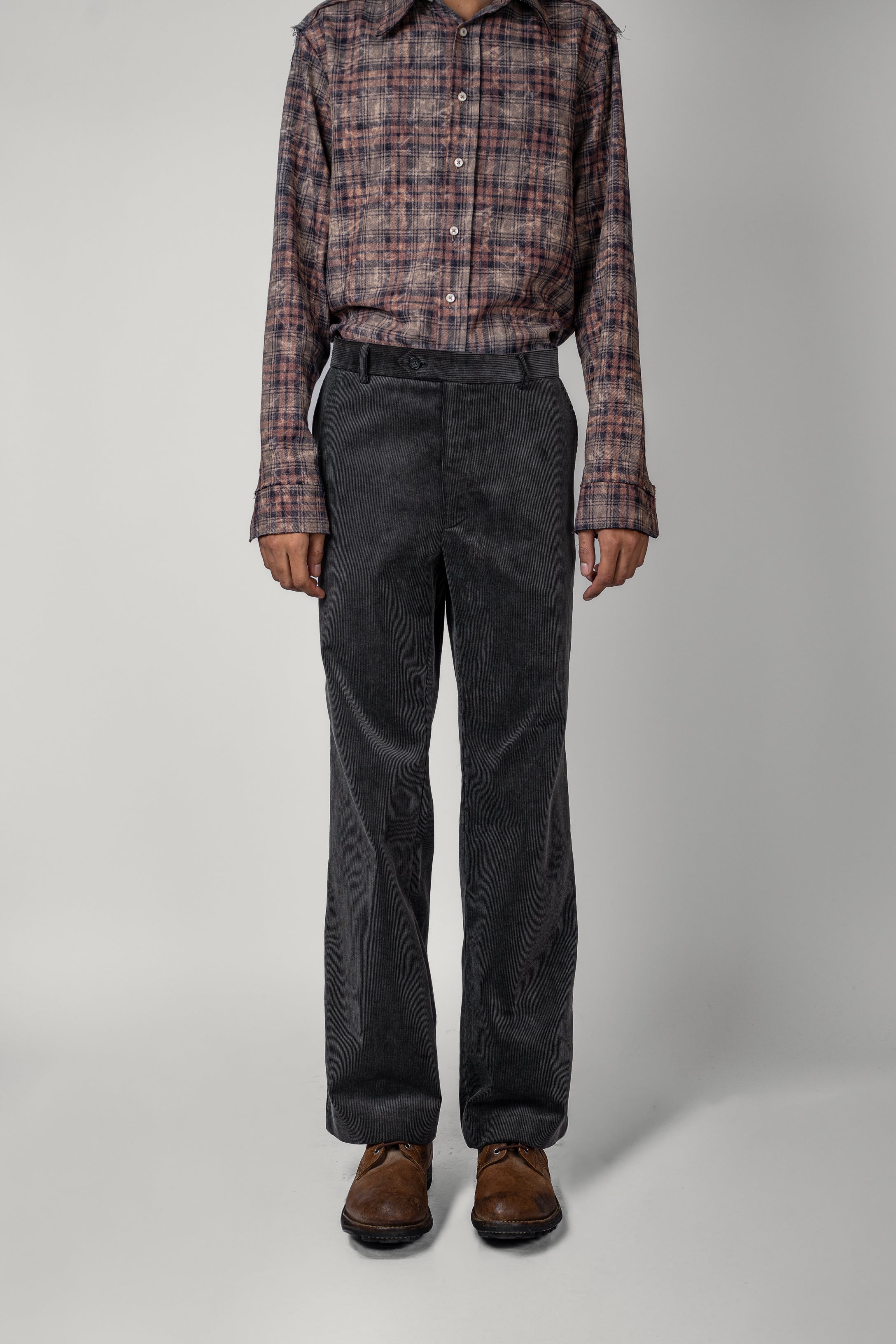 PANTALON LIPP • VELOURS CÔTELÉS GRIS | Pantalon pour homme Erevan