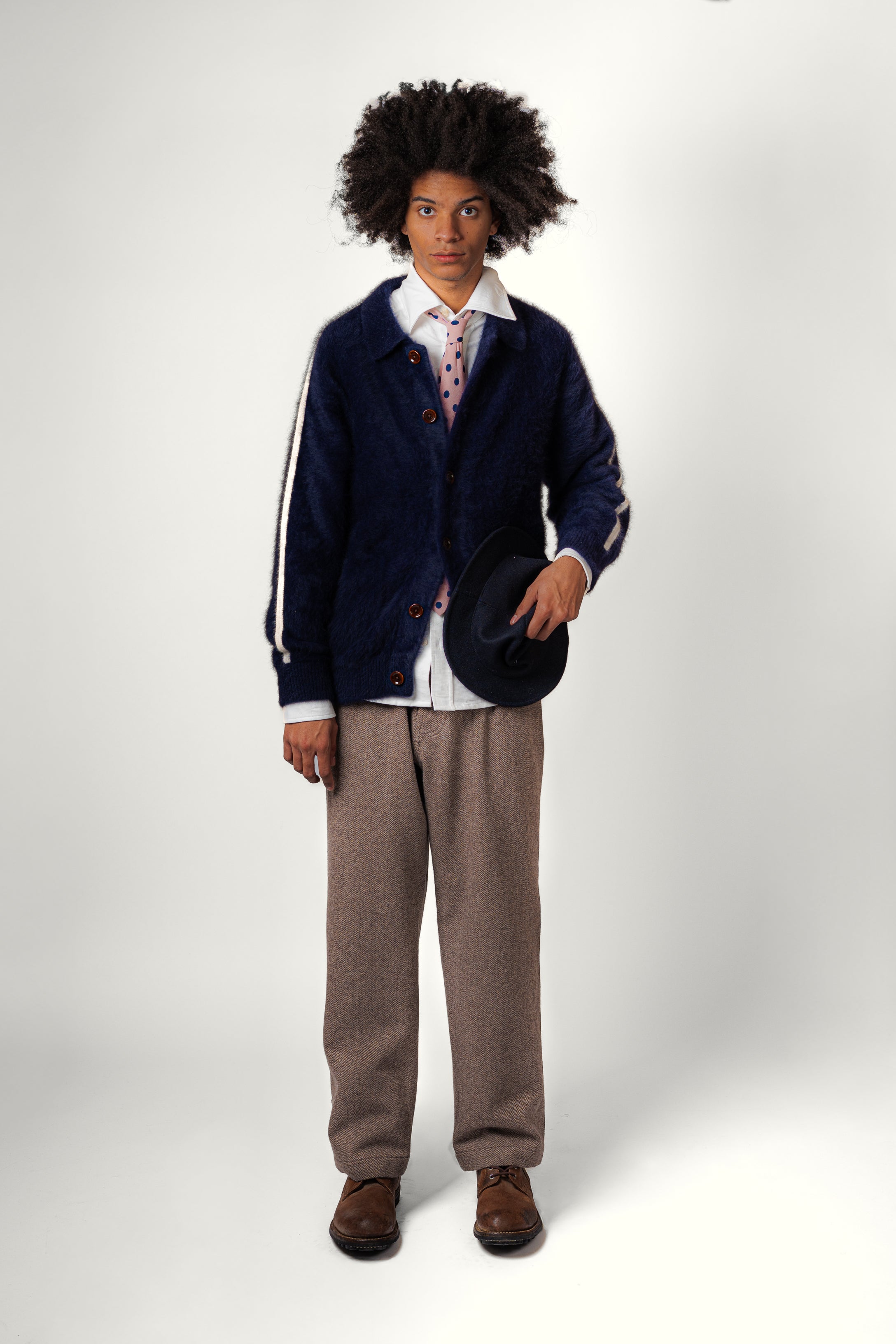 PANTALON WALTER • HERRINGBONE WOOL TAUPE | Pantalon pour homme Erevan