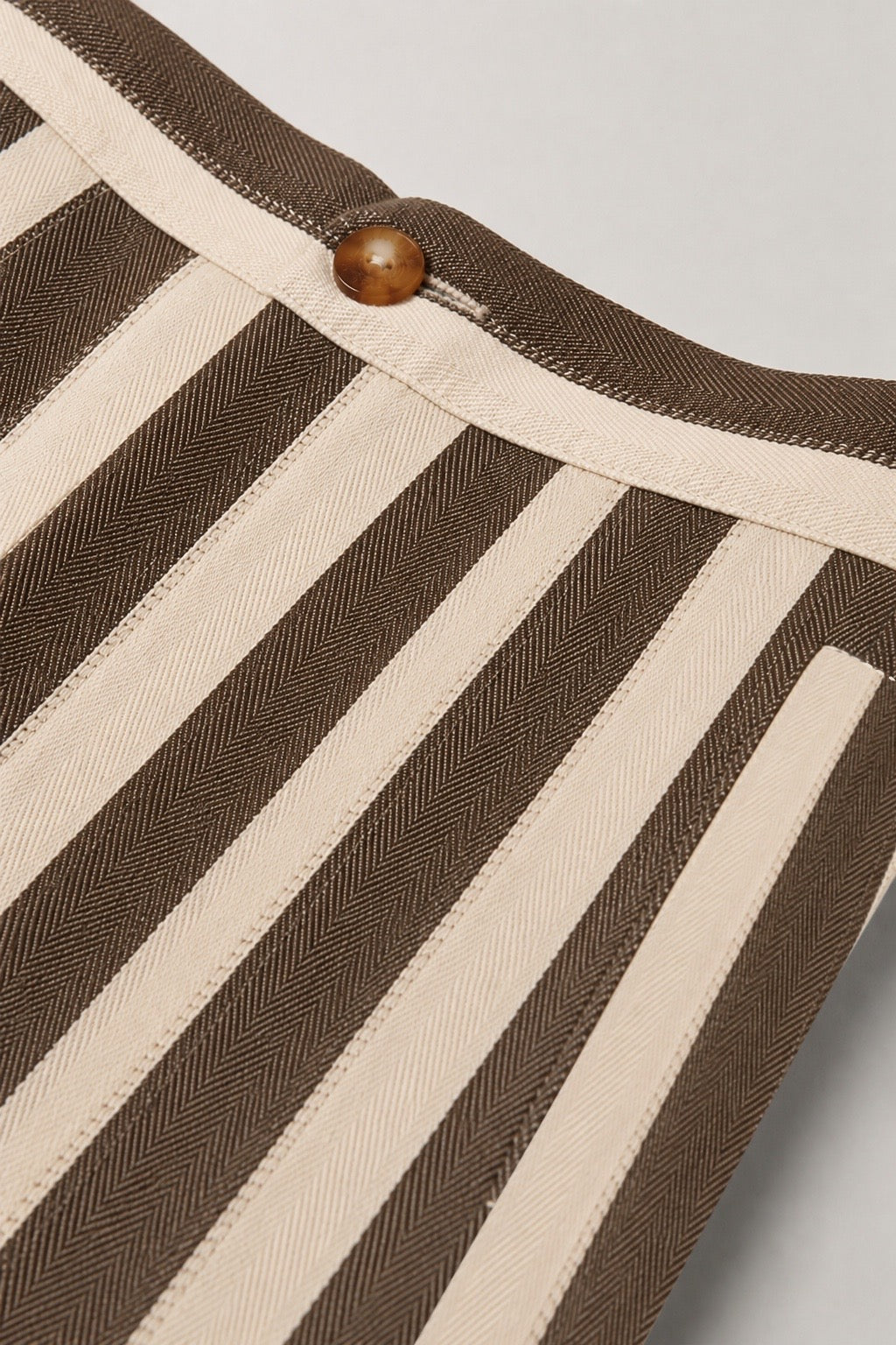 CAPON DOBBY BROWN BEIGE TROUSERS