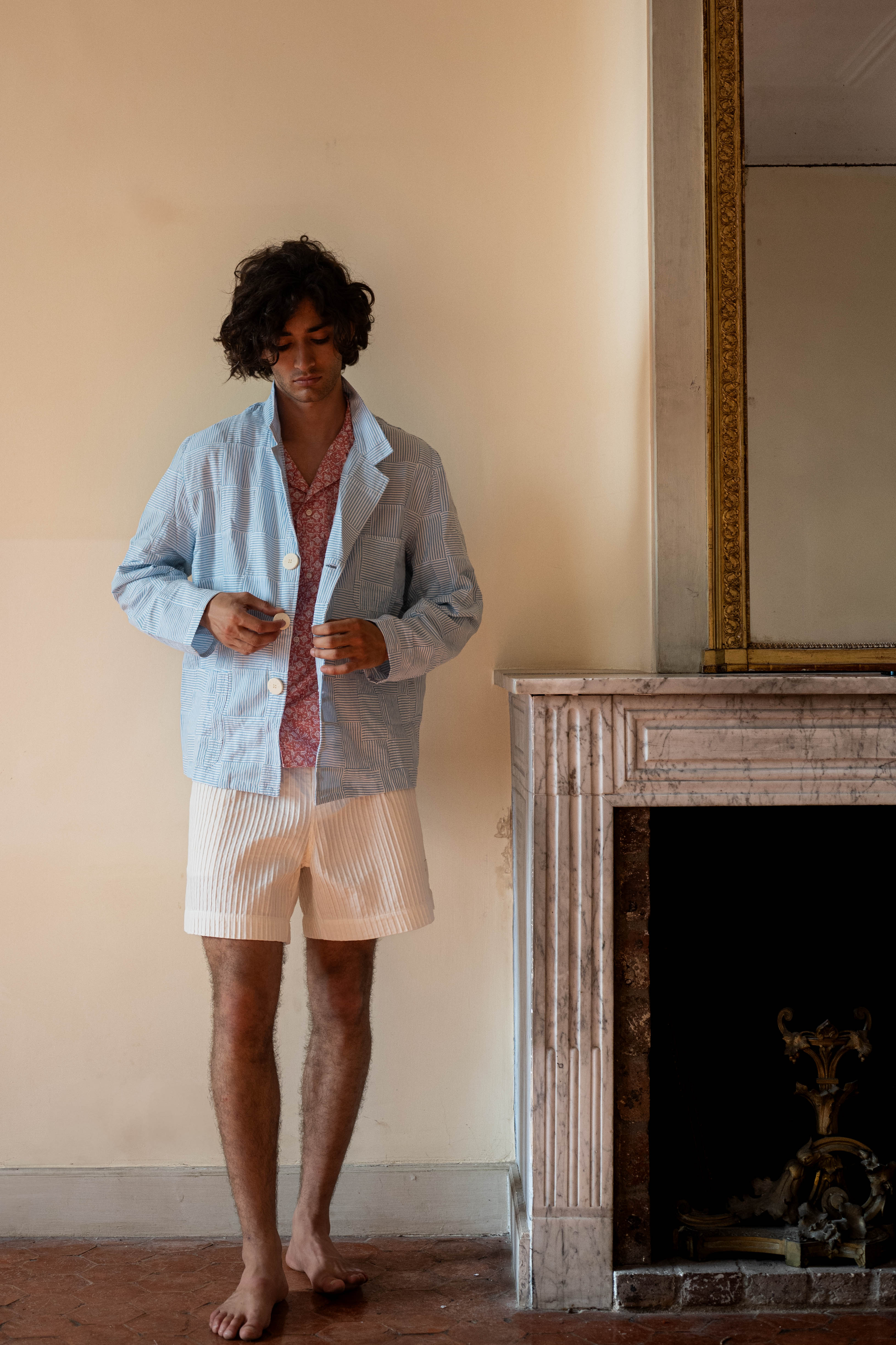 LA PONCHE JACKET - BLUE PATCHWORK