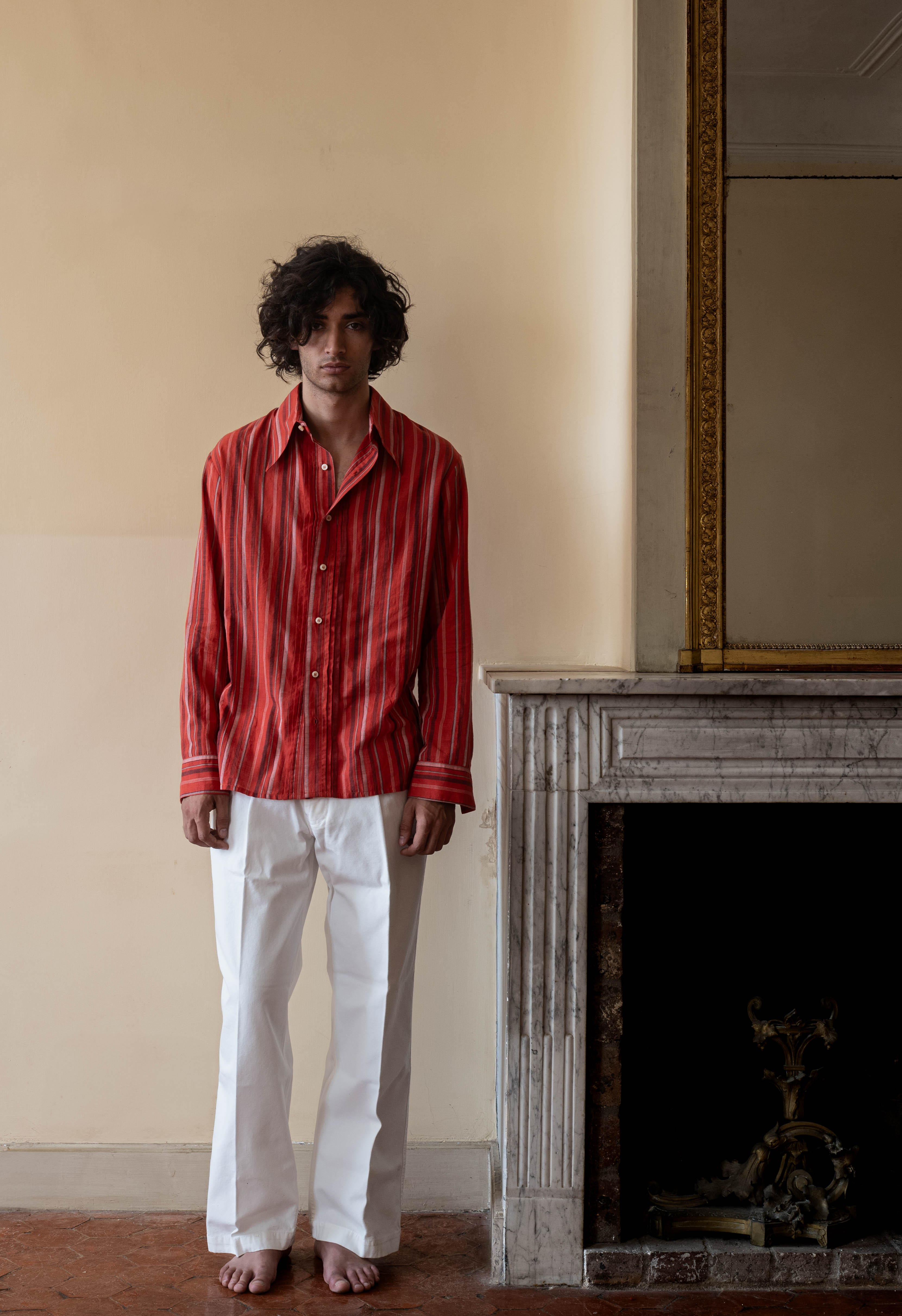 CHEMISE CAMARAT - RAYURES ROUGE