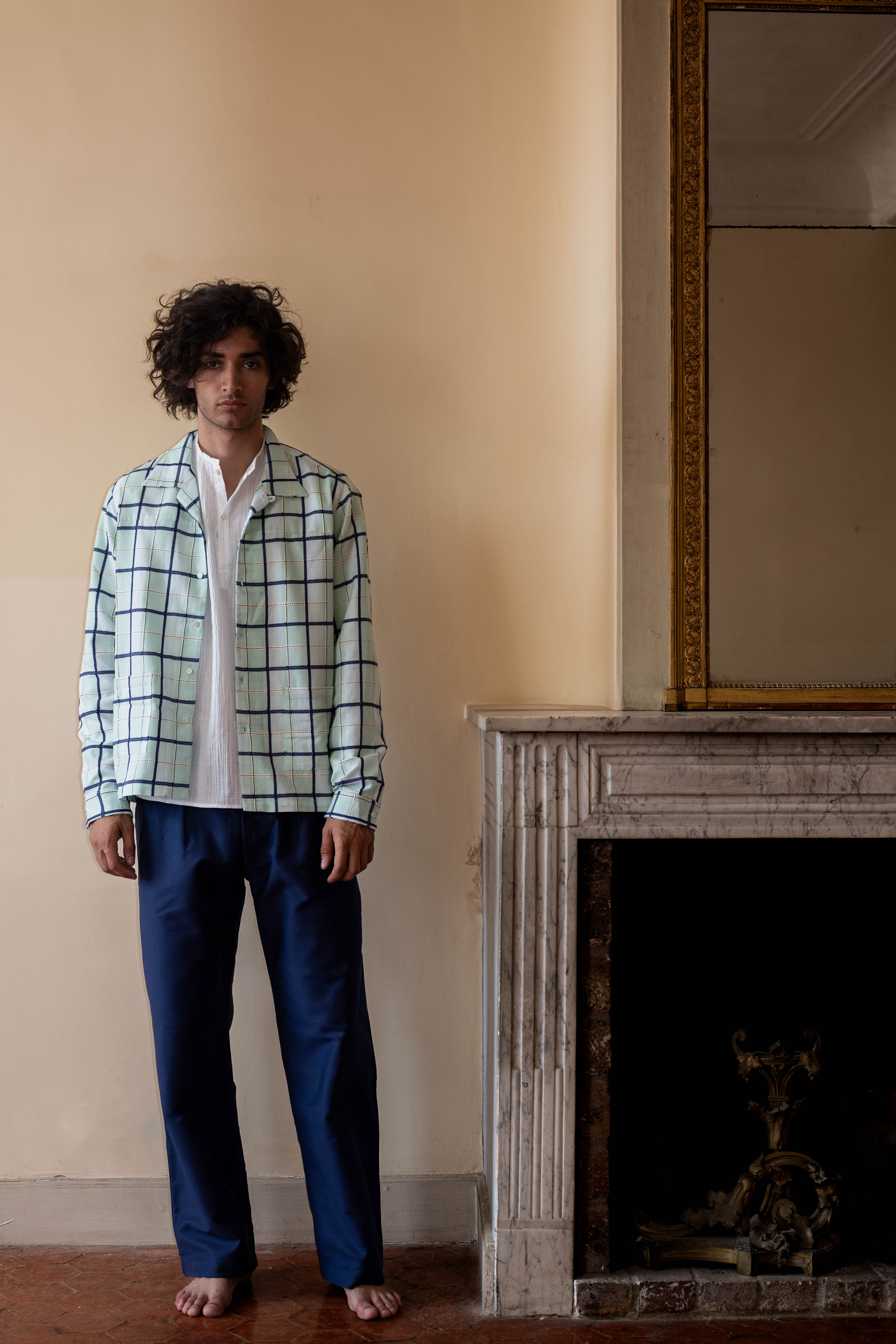 CAPON OVERSHIRT - BLUE CHECK