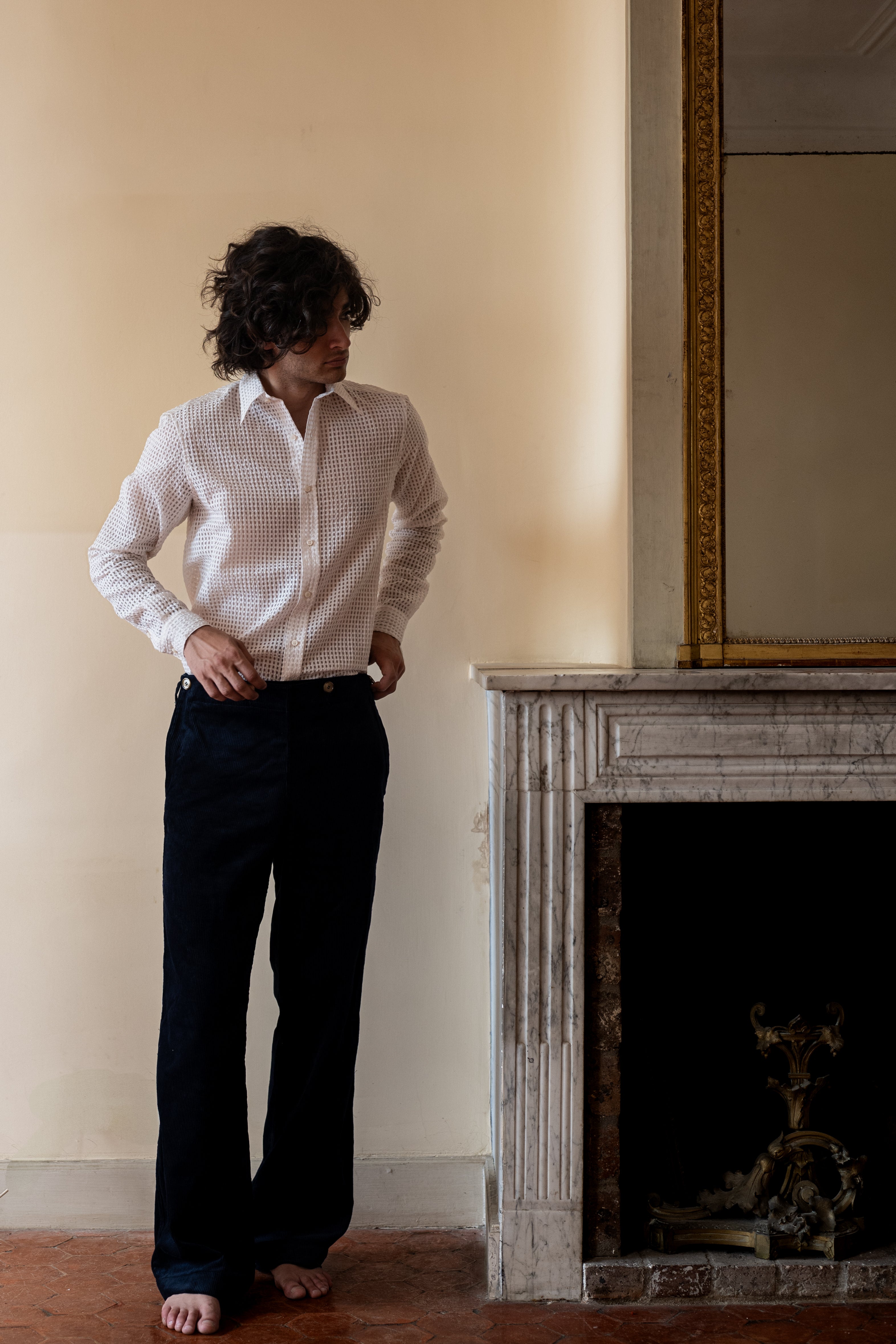 CHEMISE EREVAN - CARREAUX BEIGE