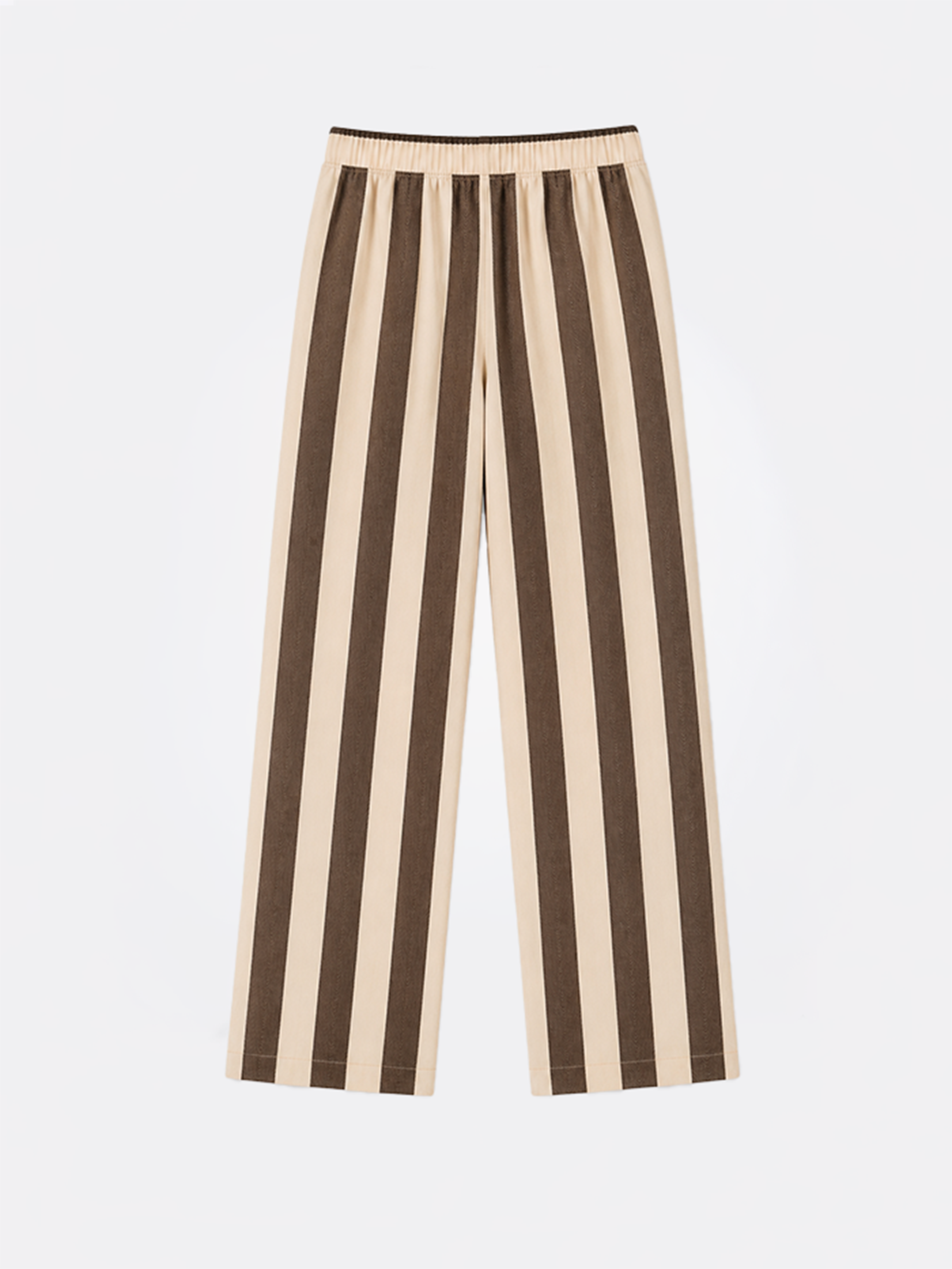 CAPON DOBBY BROWN BEIGE TROUSERS