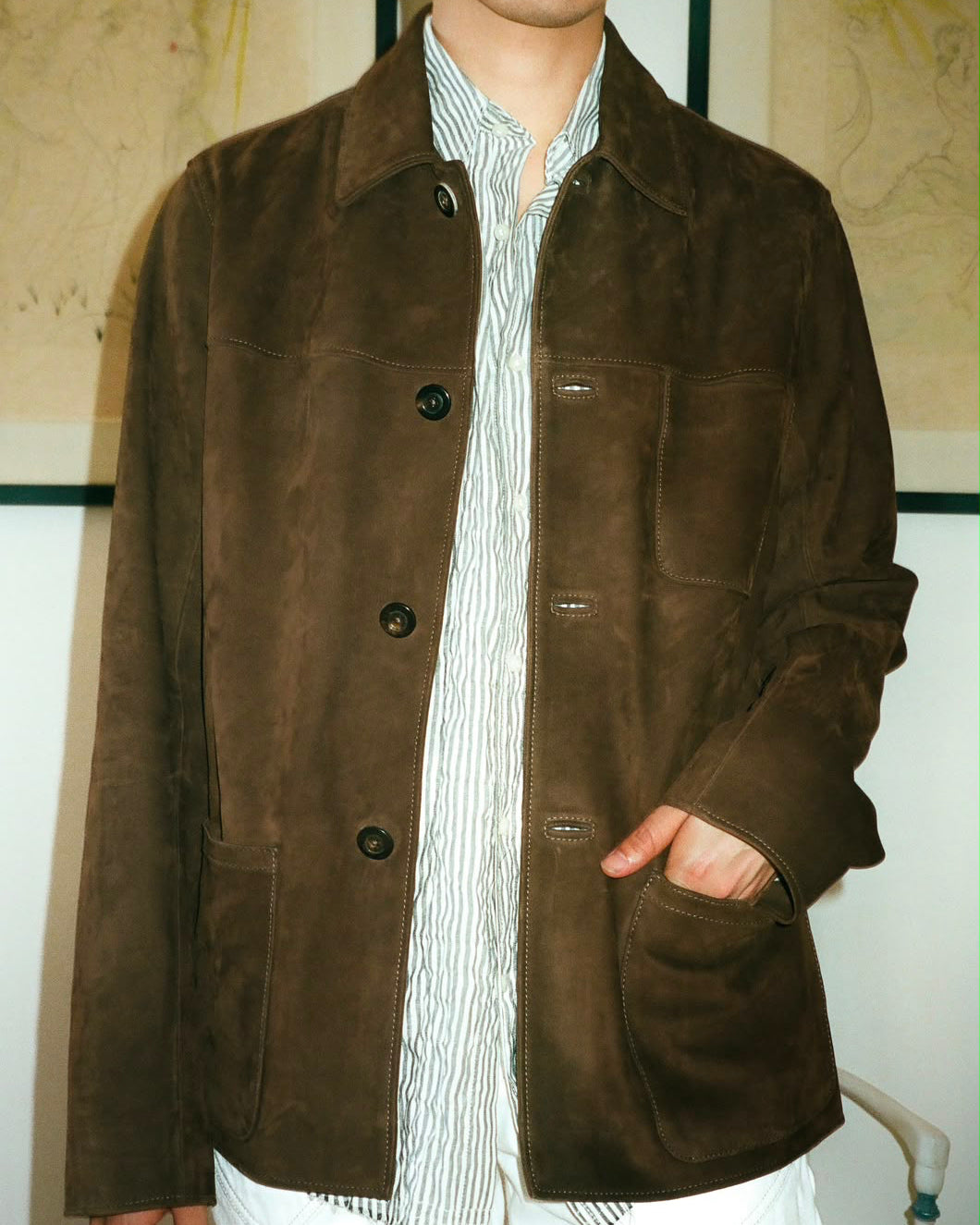 VESTE CAMARGUE NUBUCK CASTANO