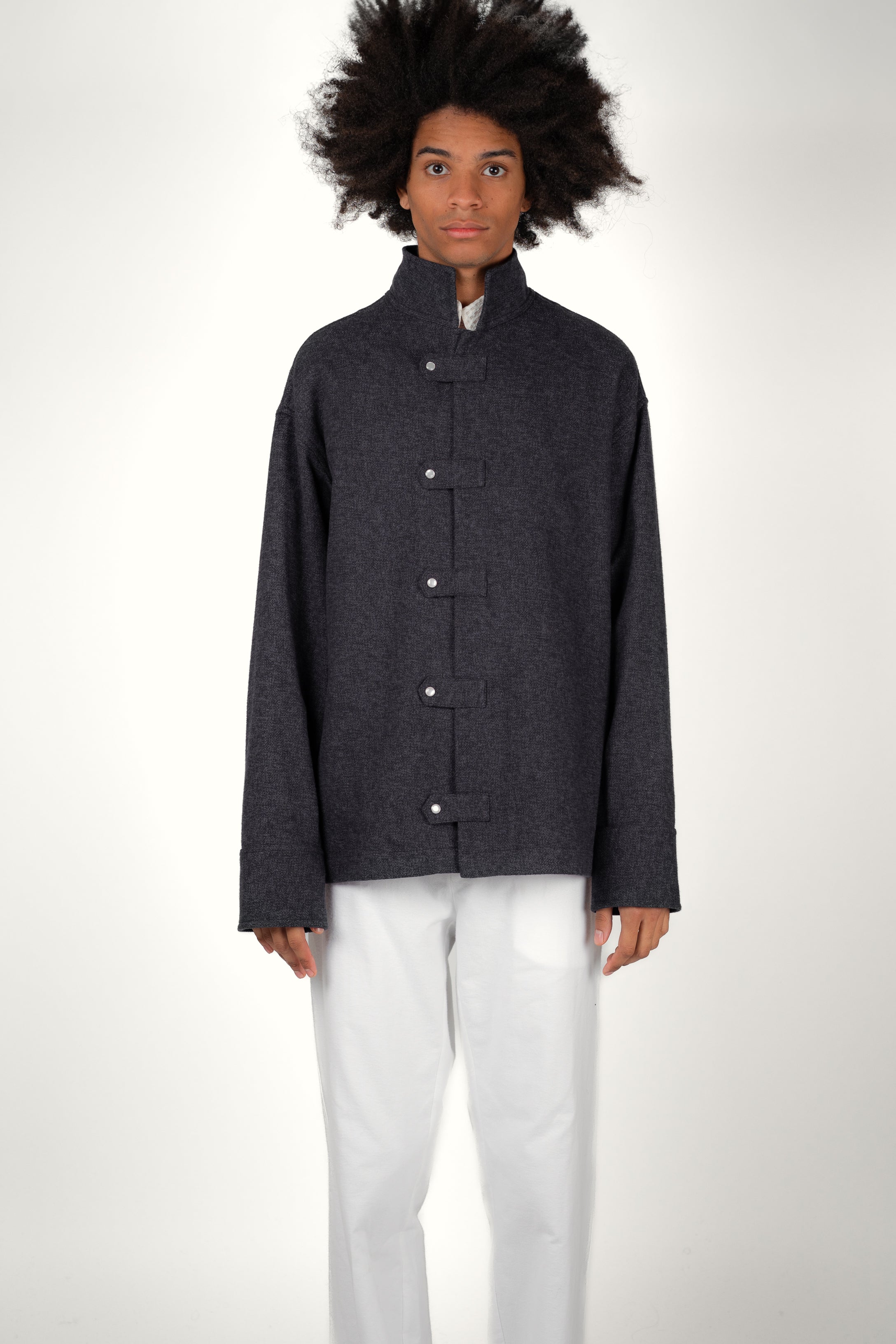 SURCHEMISE OFFICIER • TWILL BRUSH NAVY | Surchemise pour homme Erevan