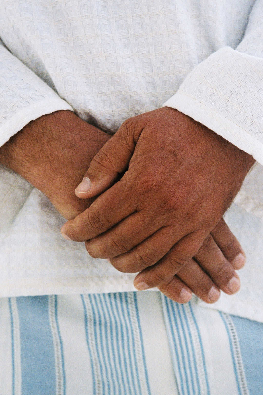 PANTALON CAPON - JACQUARD RAYURE