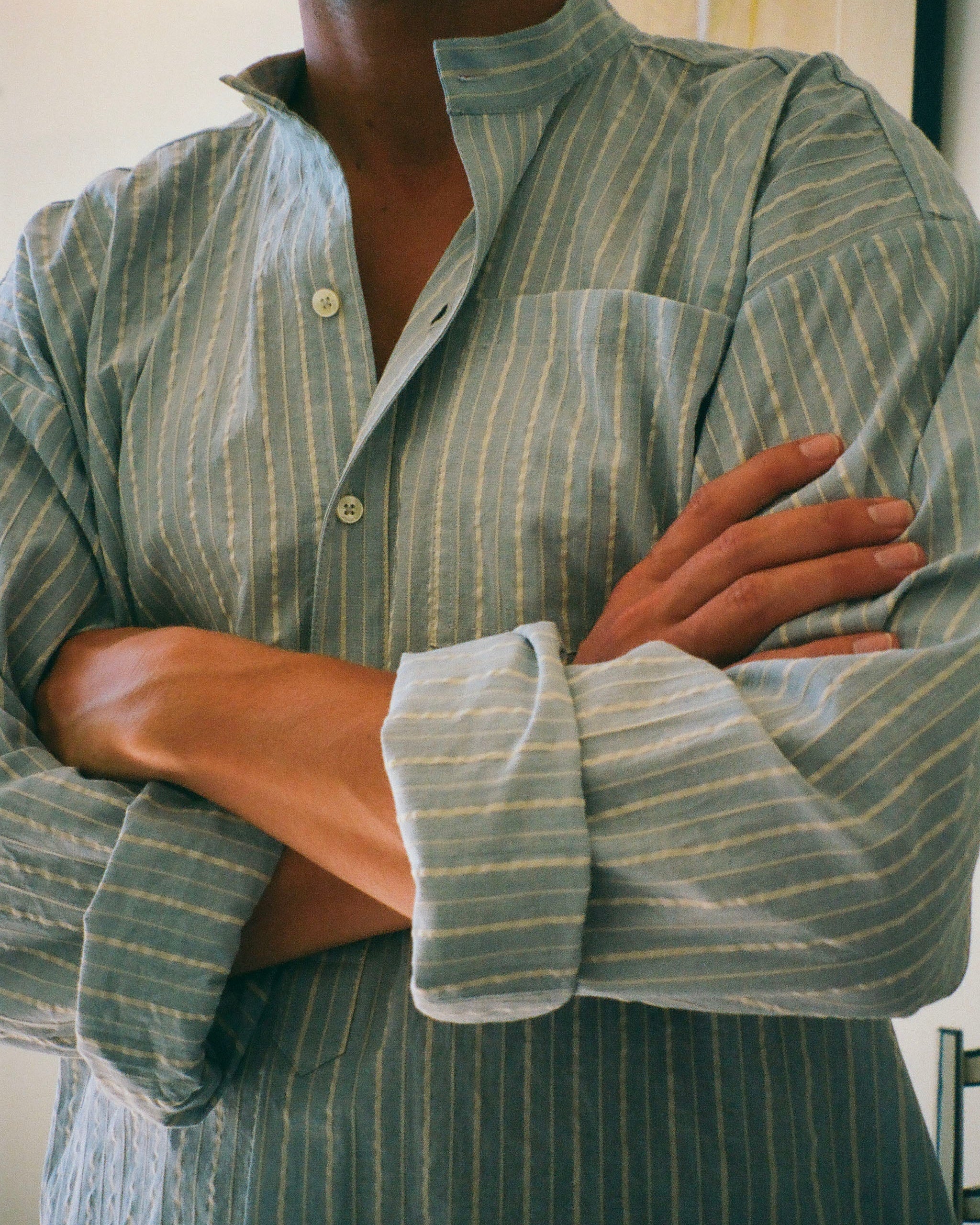 CHEMISE LICES - CHAMBRAY BLUE WHITE