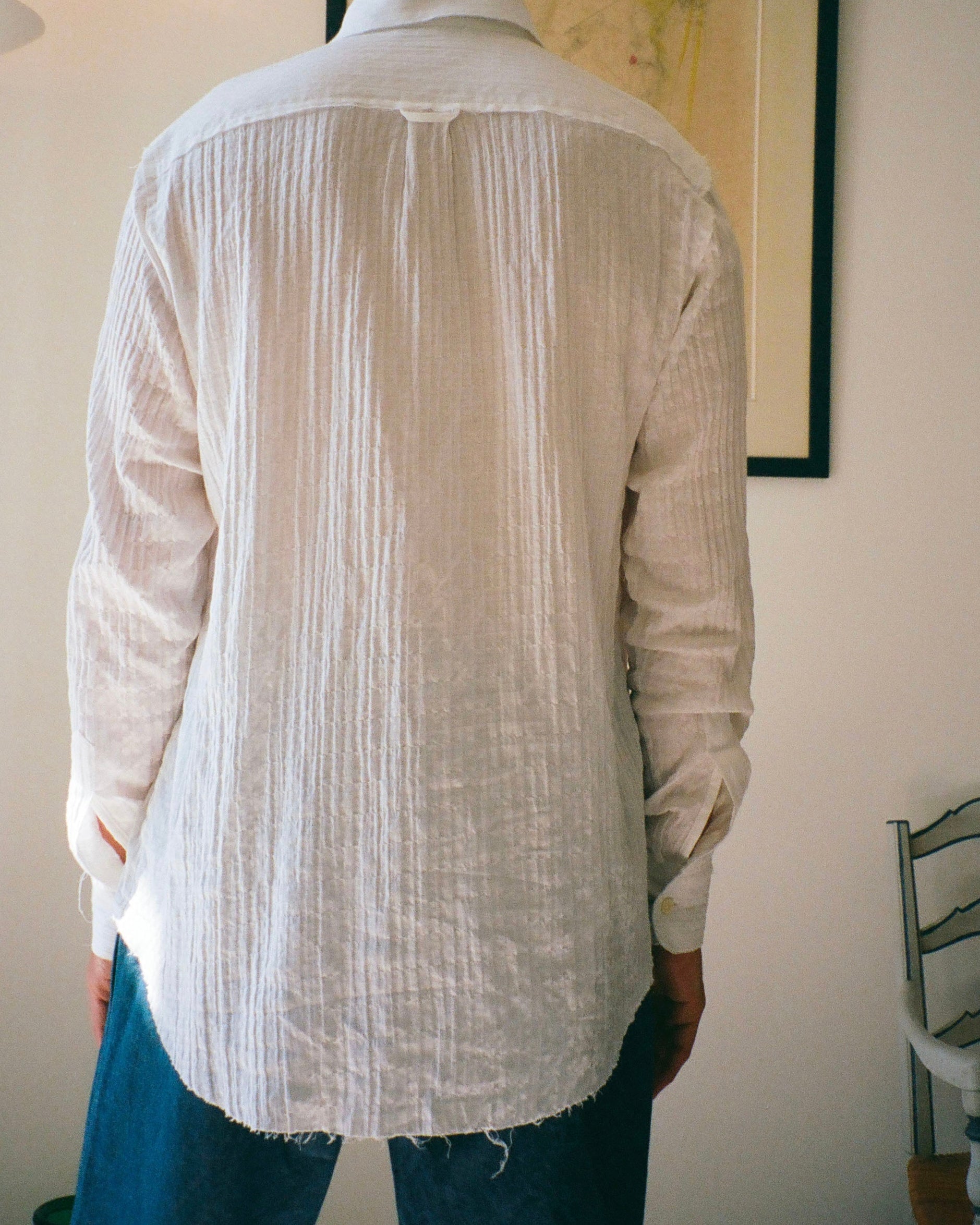JAGGER SHIRT - DOBBY CHECK WHITE