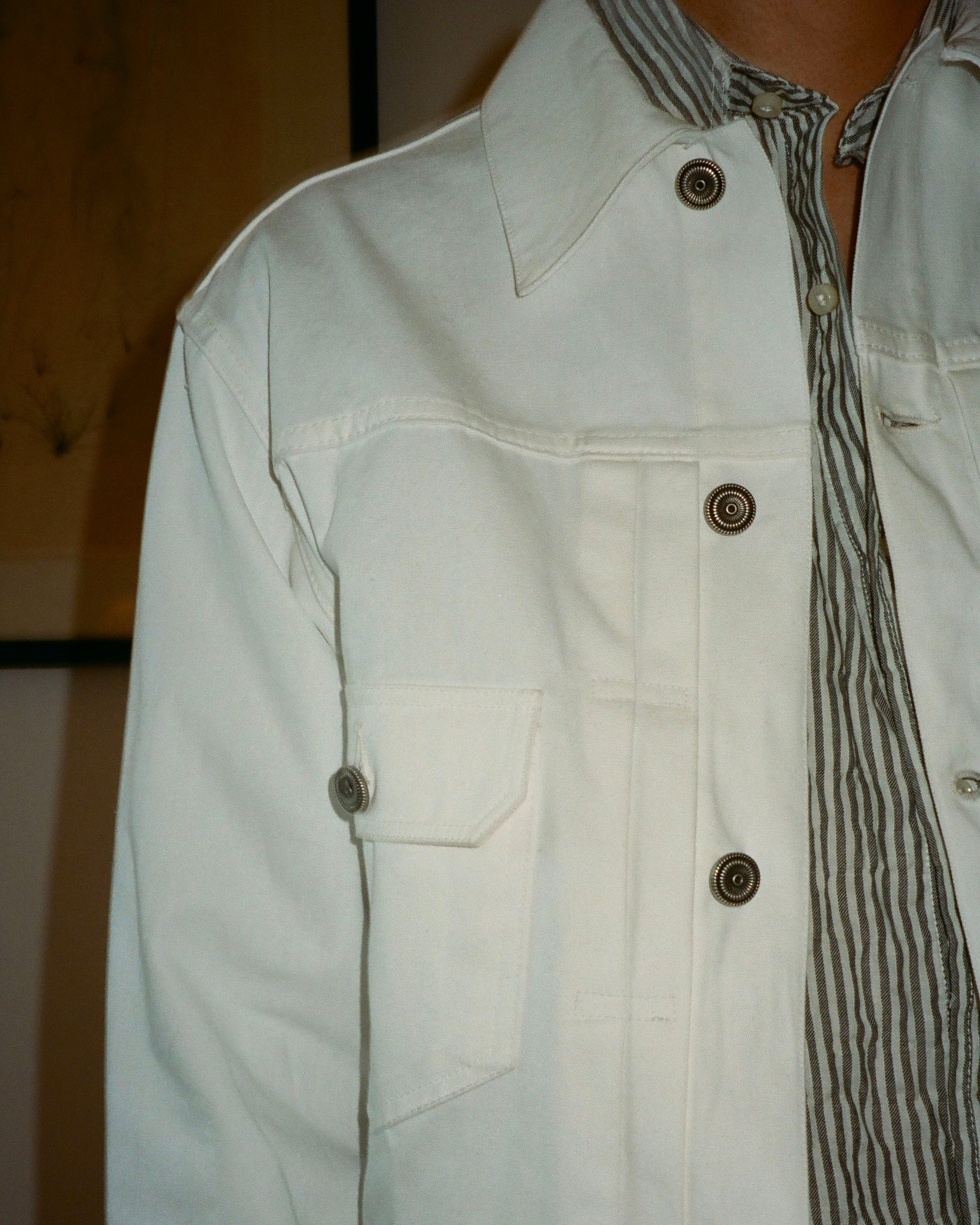 VESTE ALAIN  CANVA BLANC