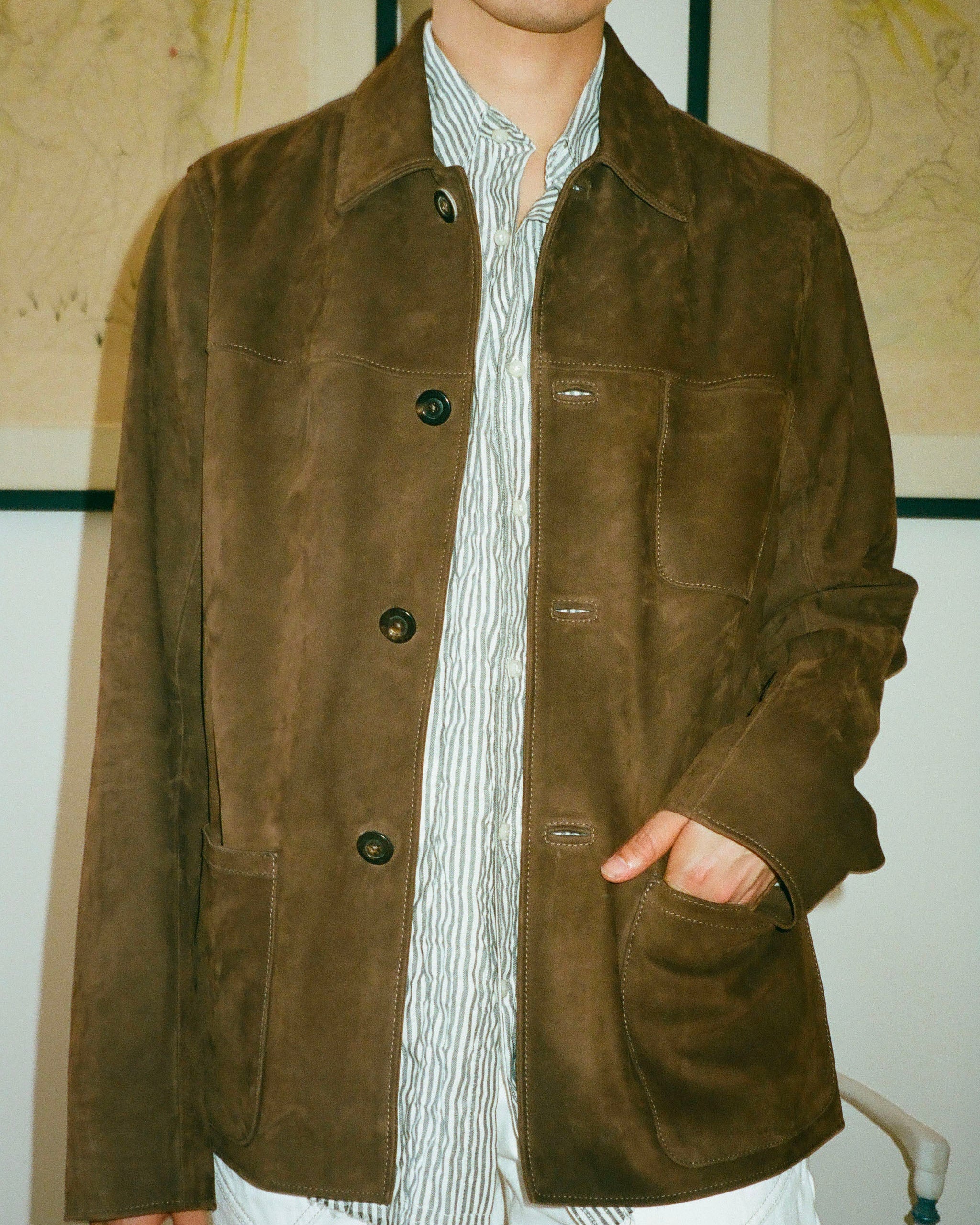VESTE CAMARGUE NUBUCK CASTANO