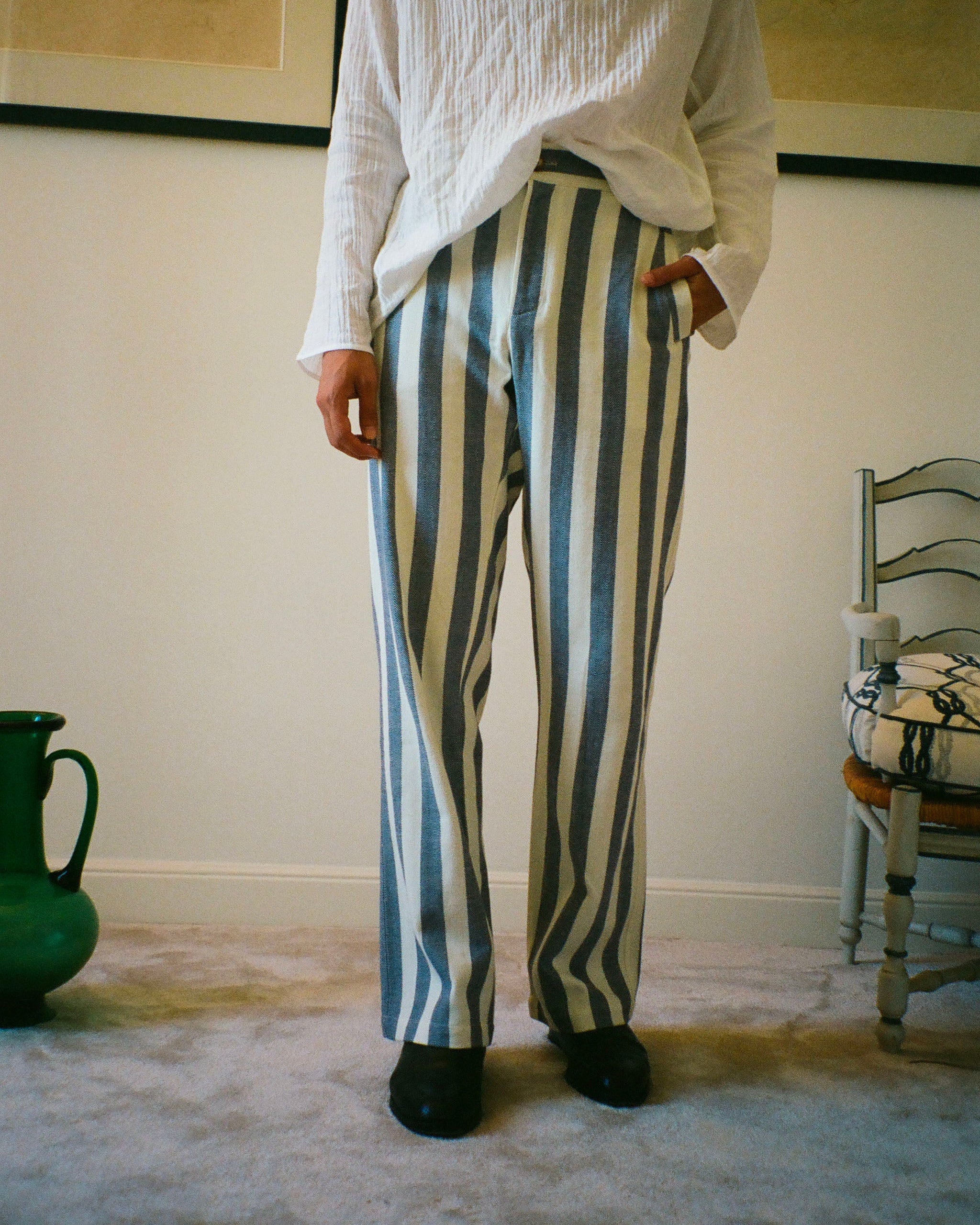 CAPON TROUSERS - BLUE PARASOL