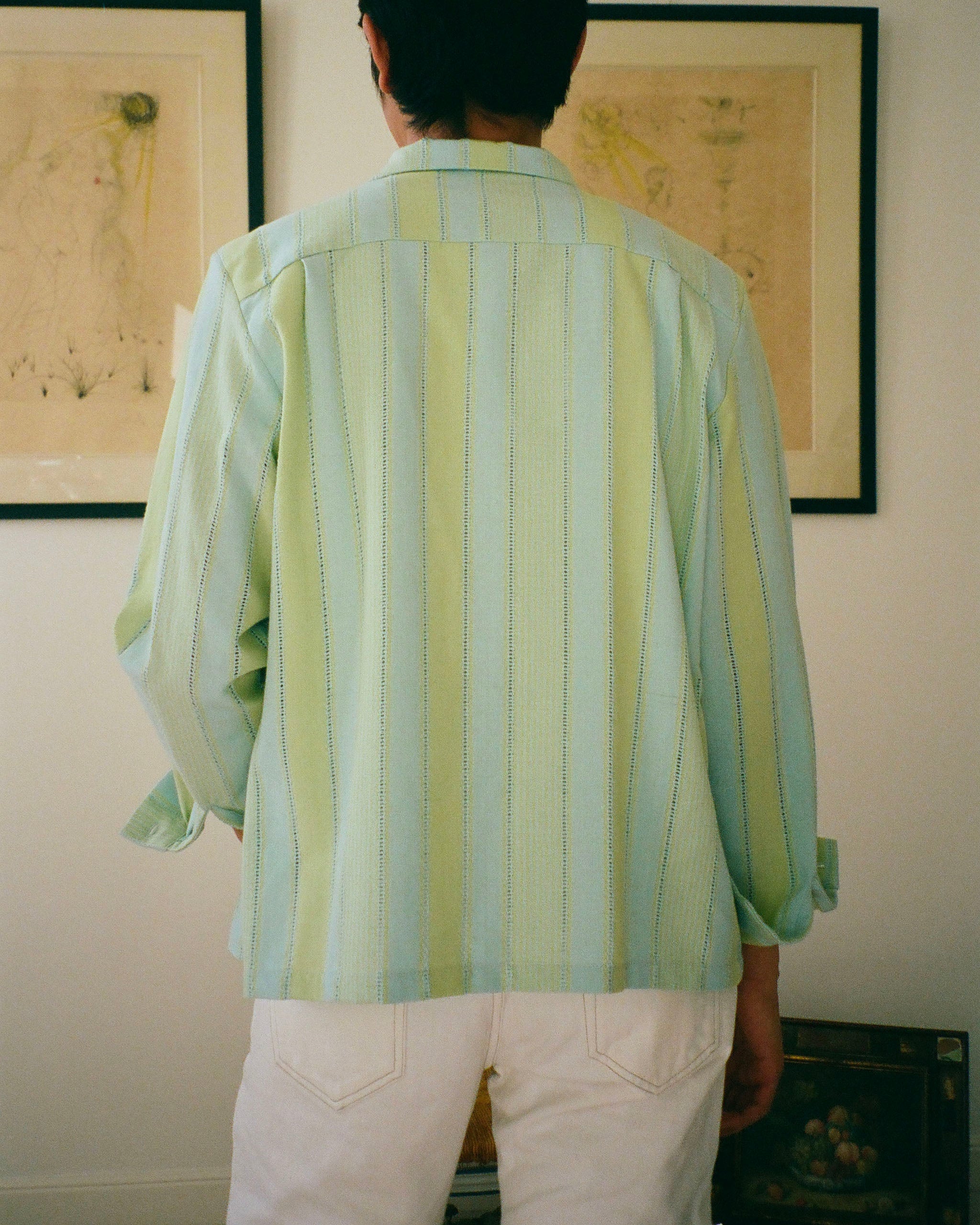 SURCHEMISE CAPON RAYURES MINT