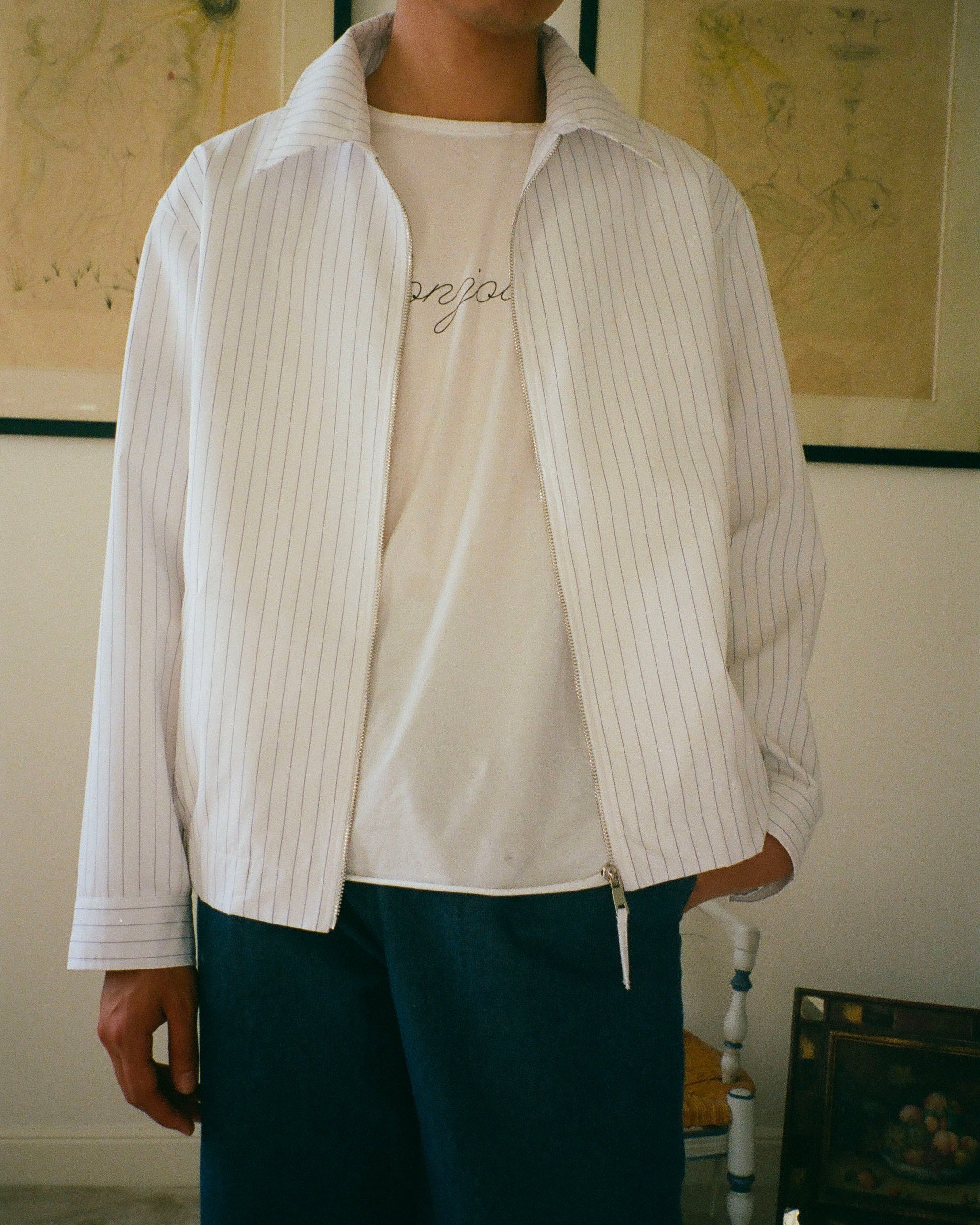 VESTE LIPP RAYURES AZUR