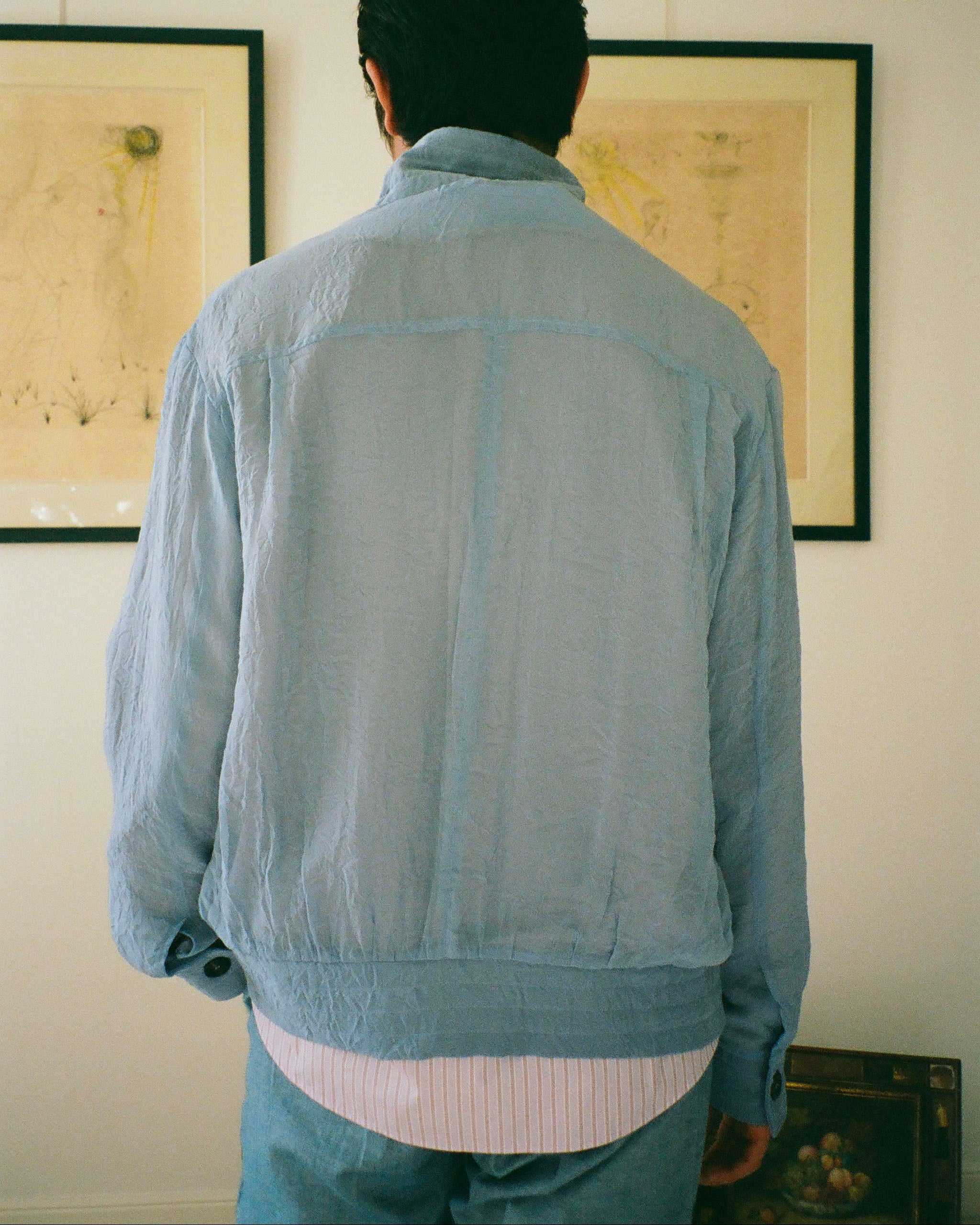 VESTE 8B99 FROISSÉE AZUR