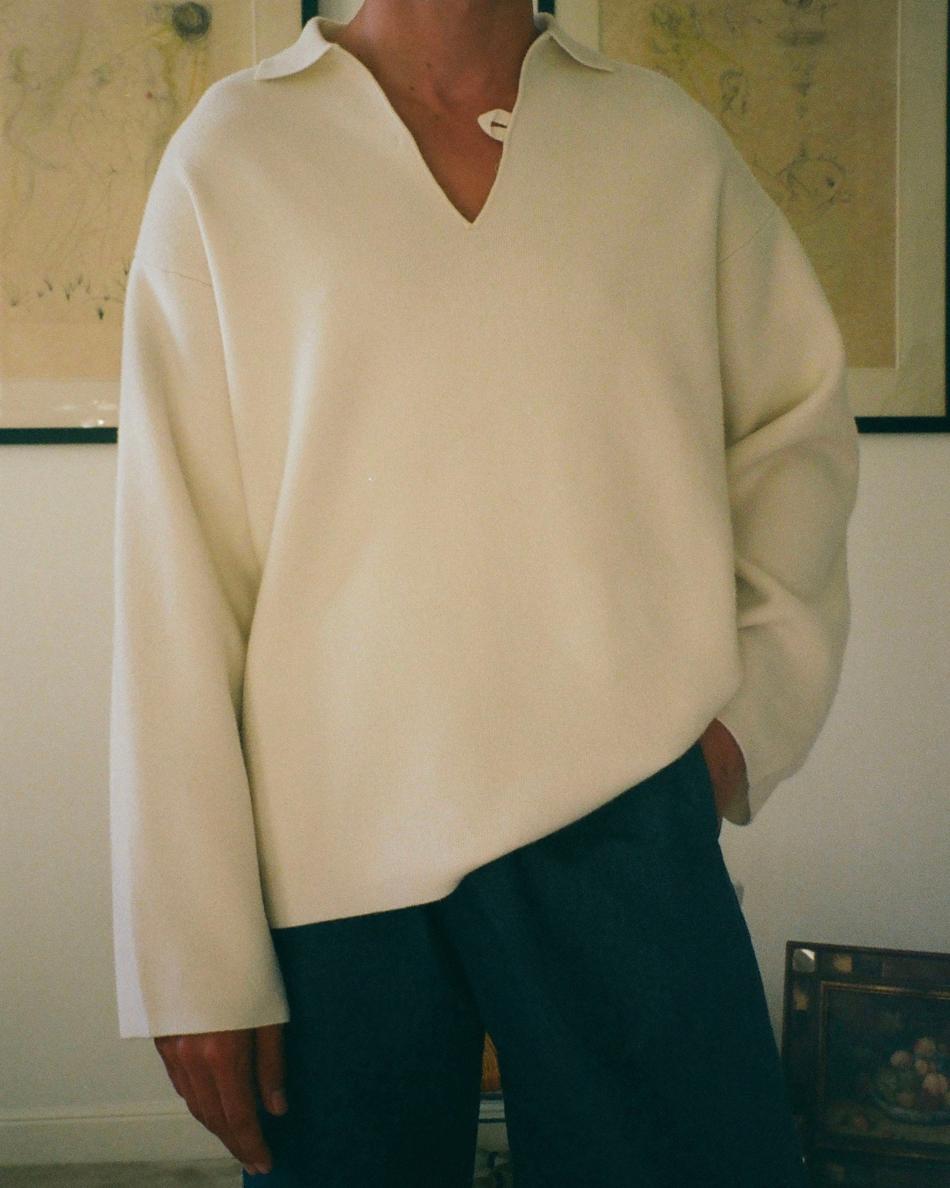 VAREUSE MERINOS BLANC