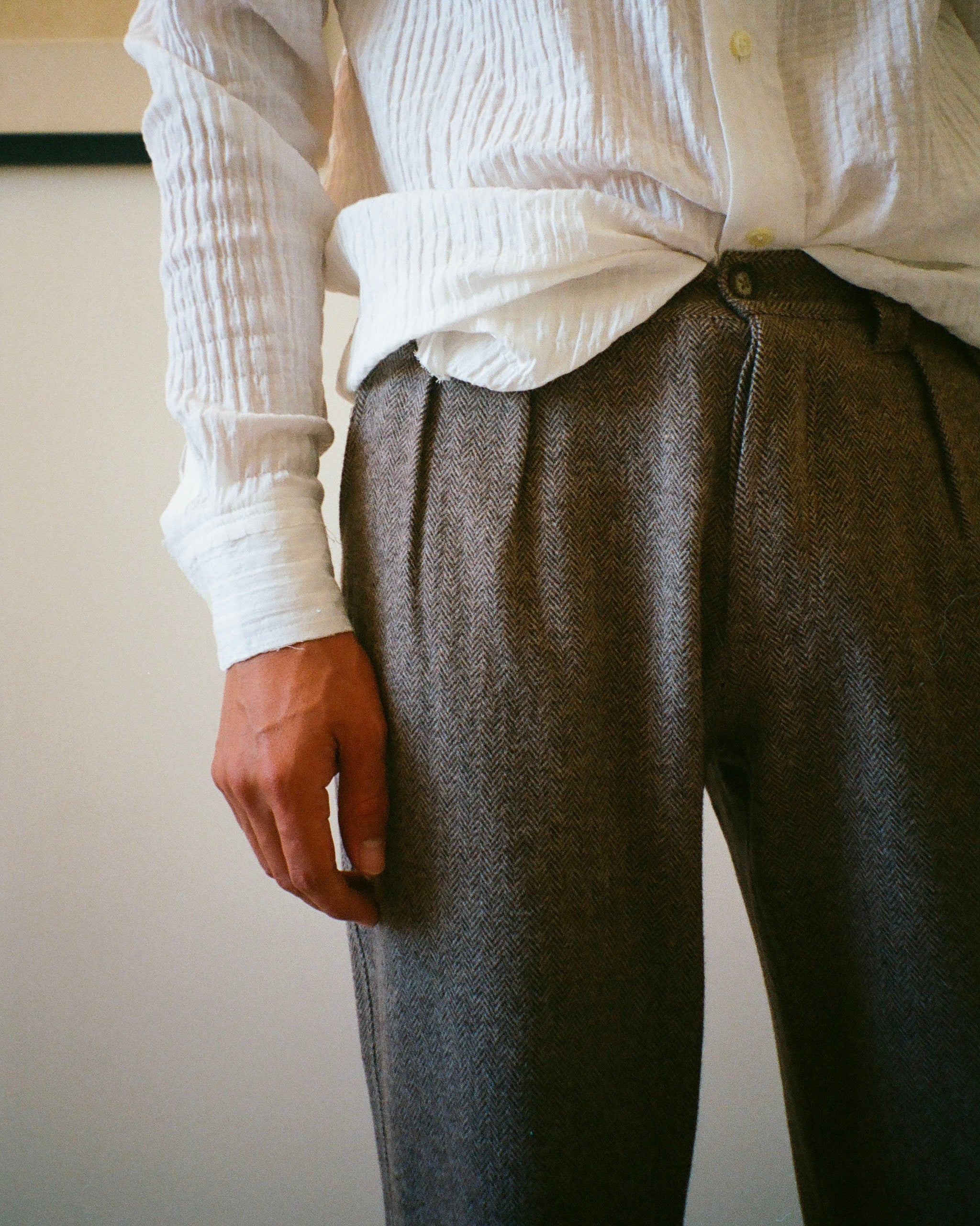 PANTALON WALTER HERRINGBONE