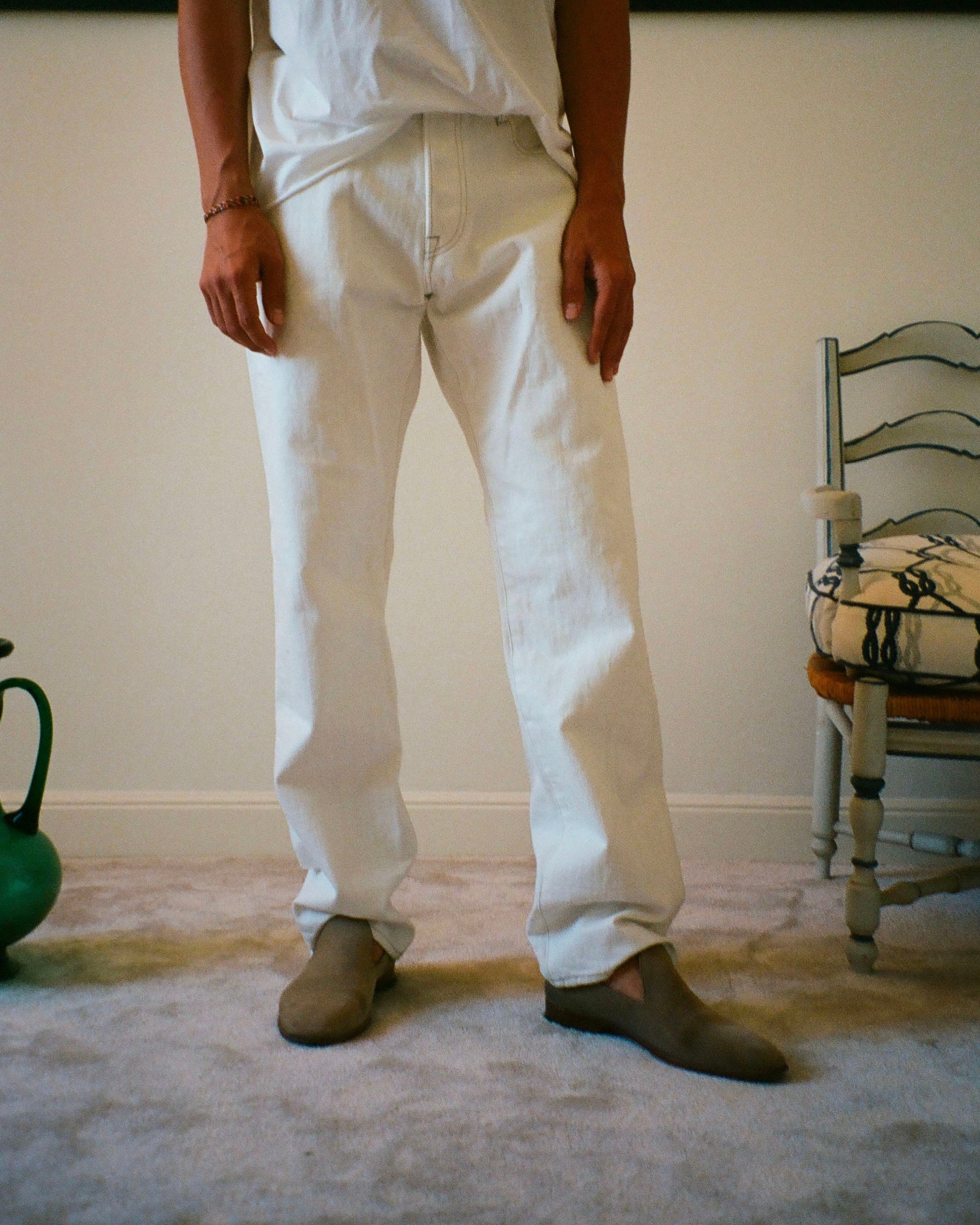 EREVAN JEANS - WHITE SELVEDGE DENIM