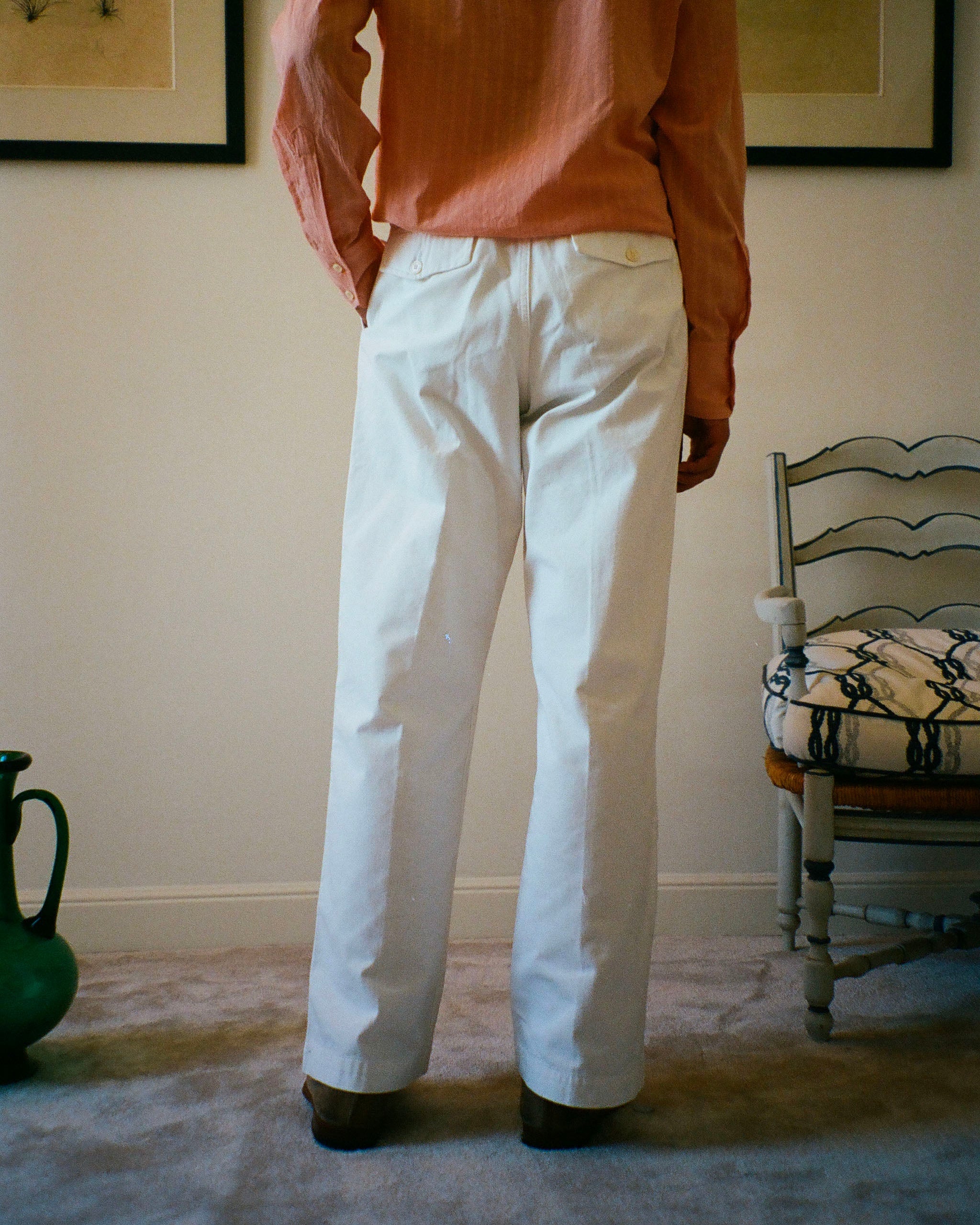 PANTALON WALTER CANVAS BLANC