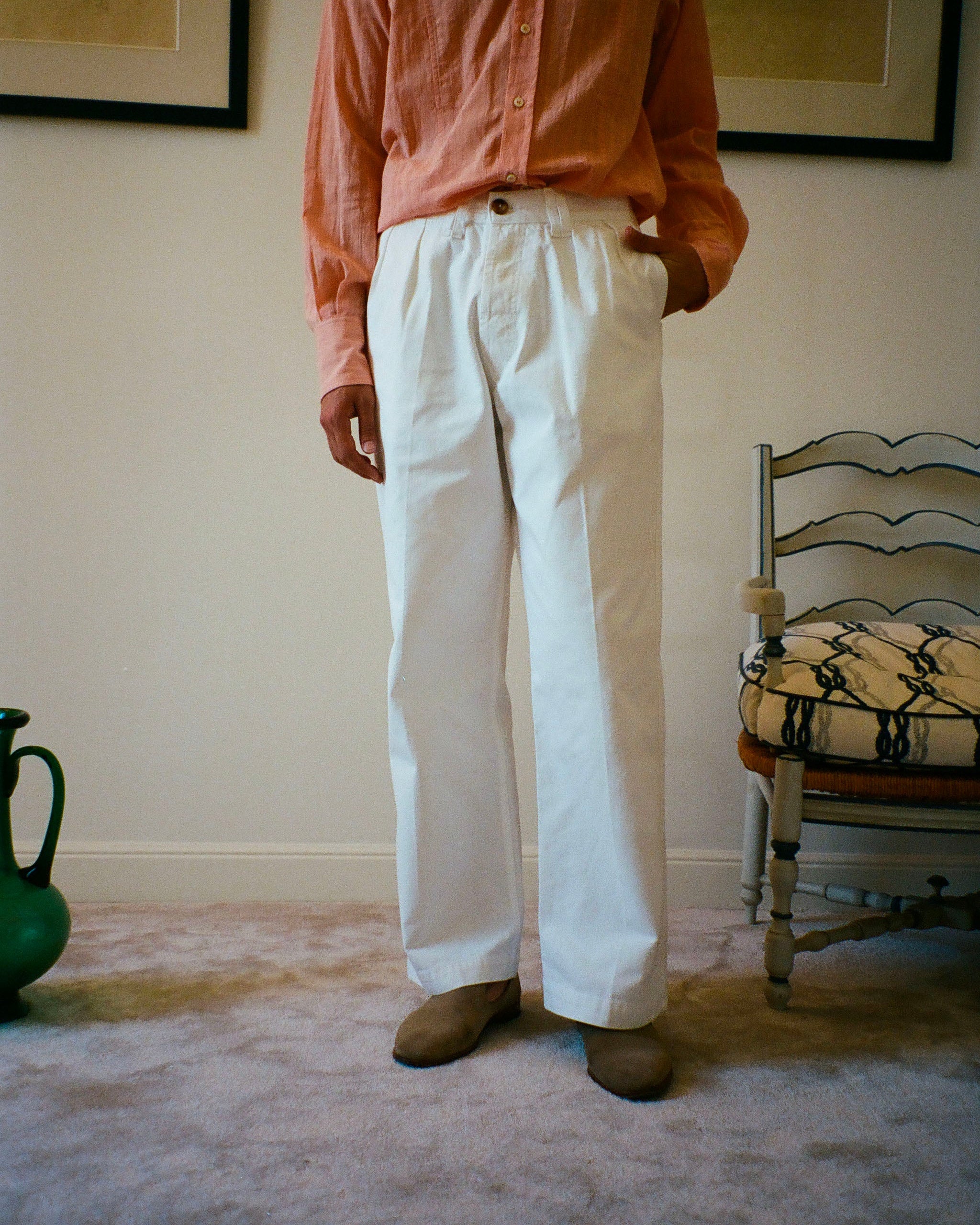 PANTALON WALTER CANVAS BLANC