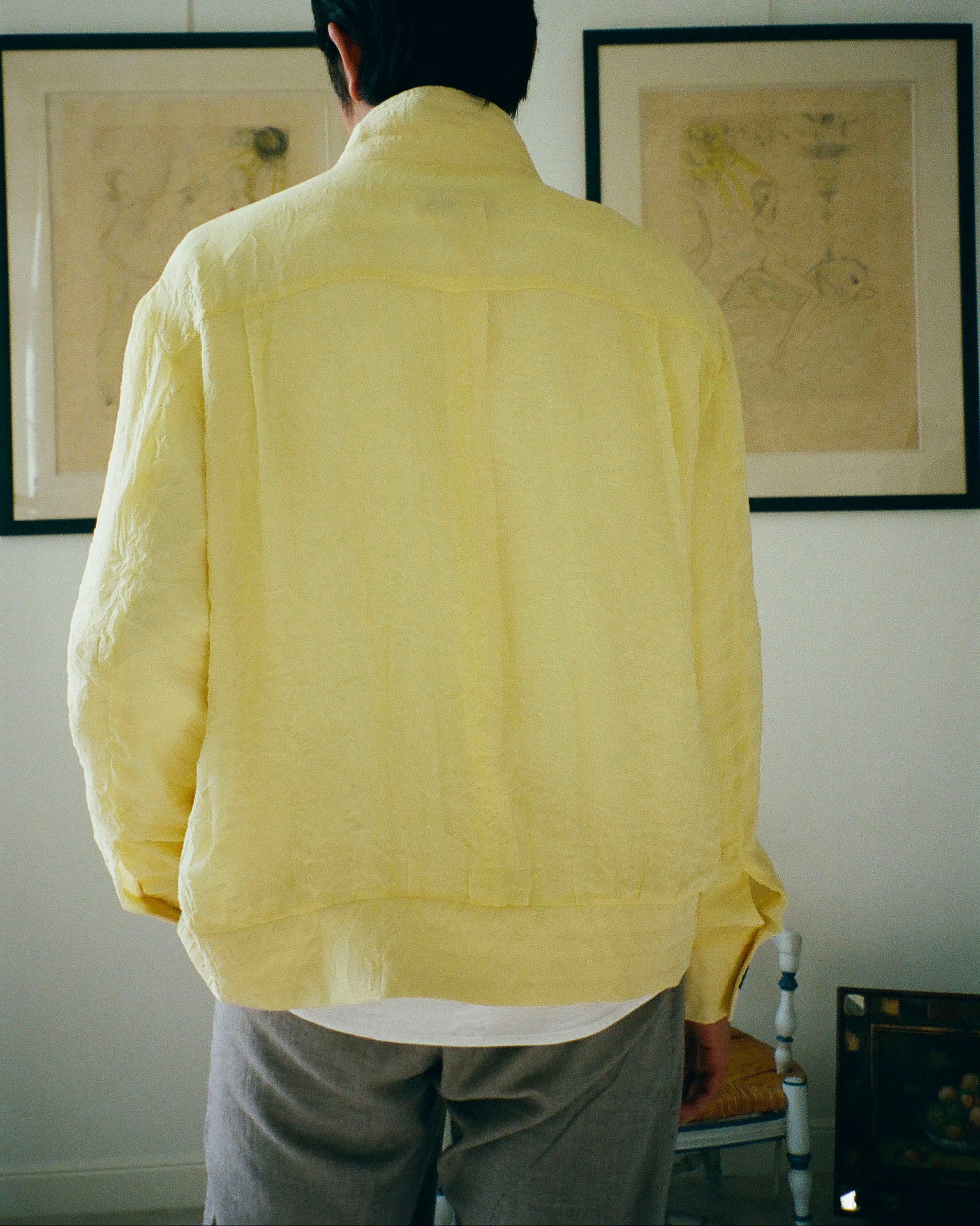 VESTE 8B99 FROISSÉE JAUNE