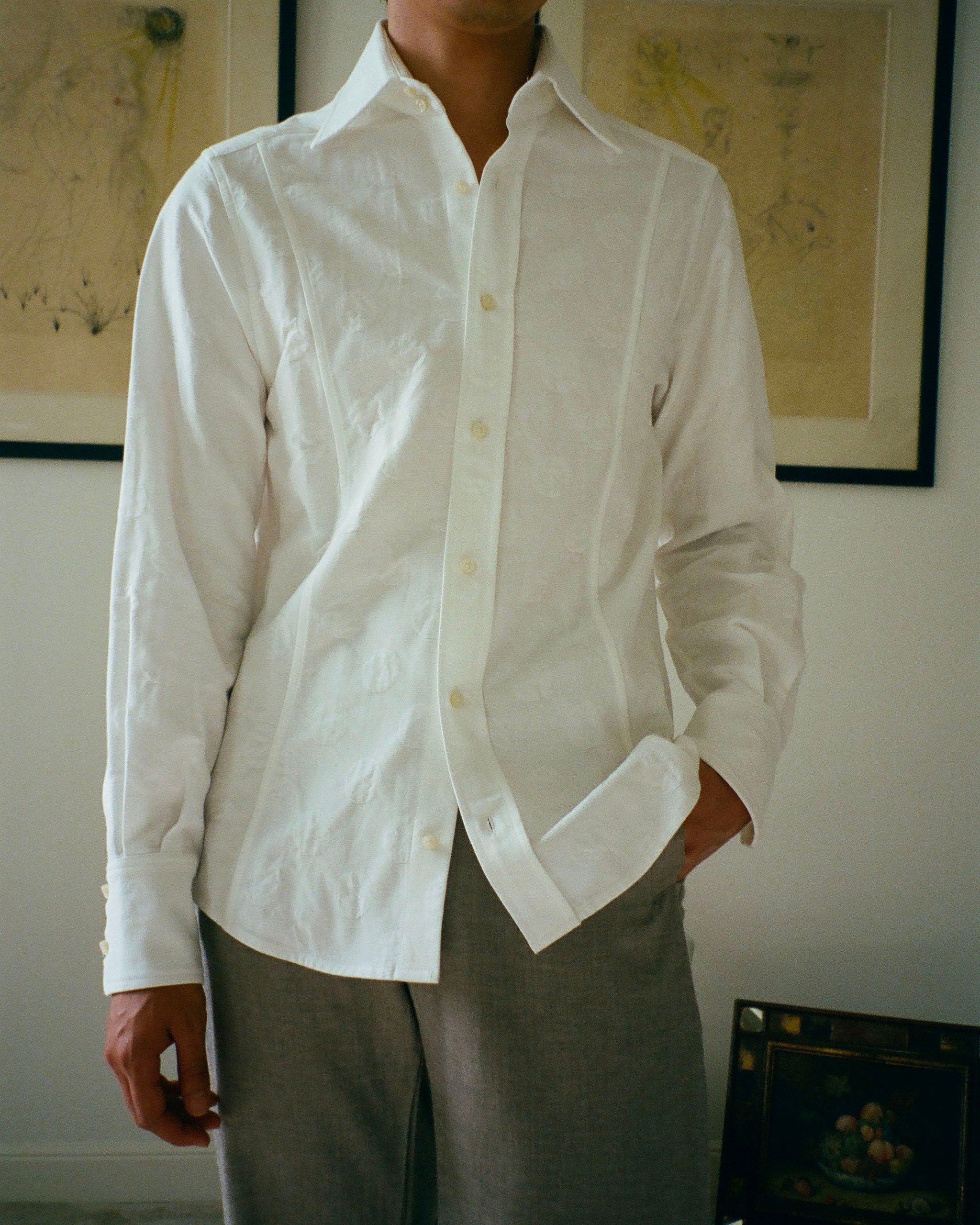 CHEMISE WILL DOTTS BLANCS